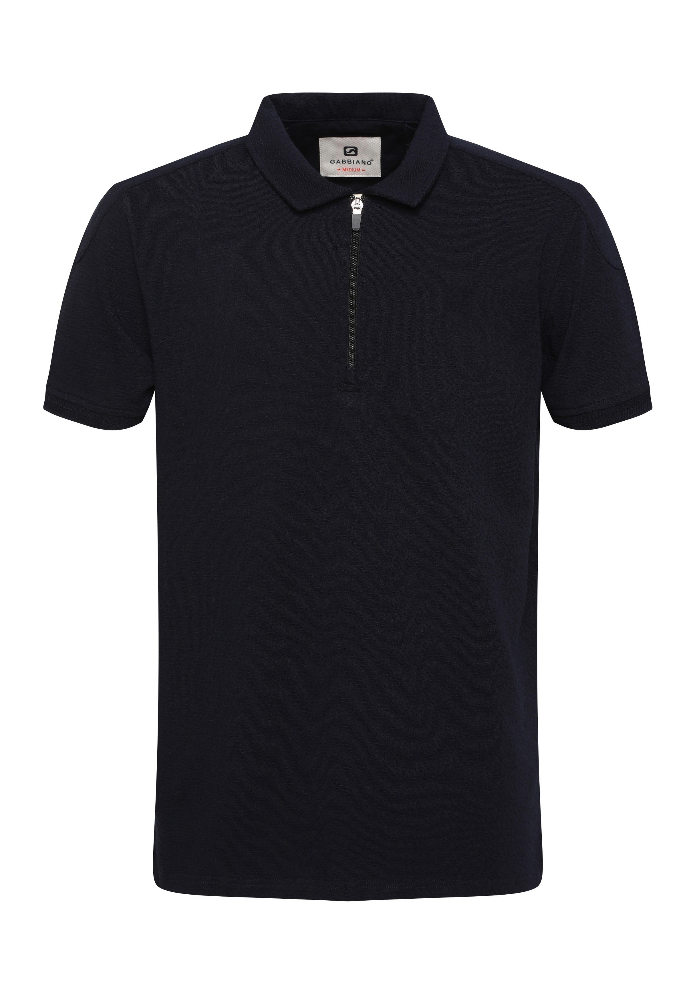 Polo jacquard met rits