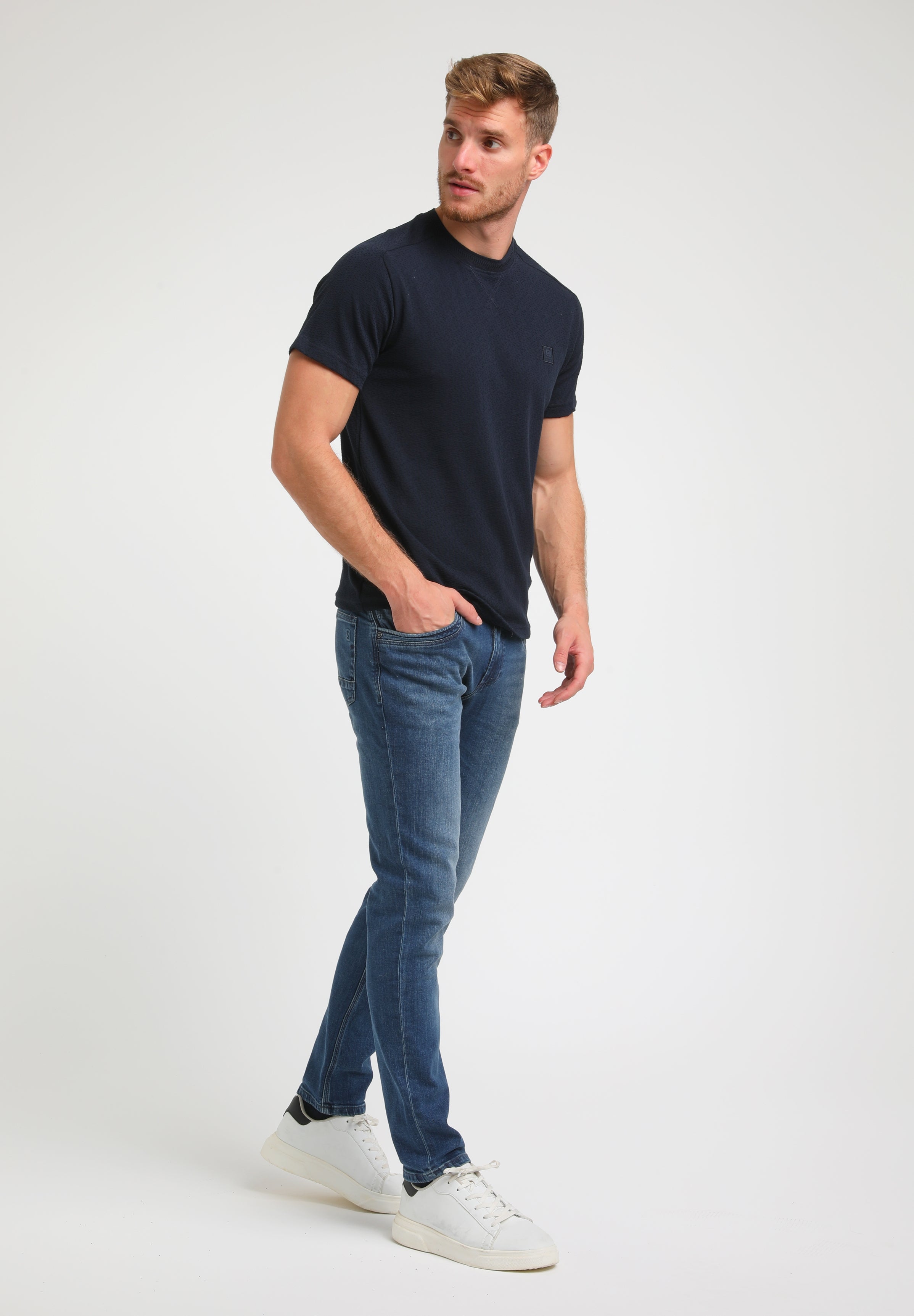 Gabbiano T-shirt jacquard structuur