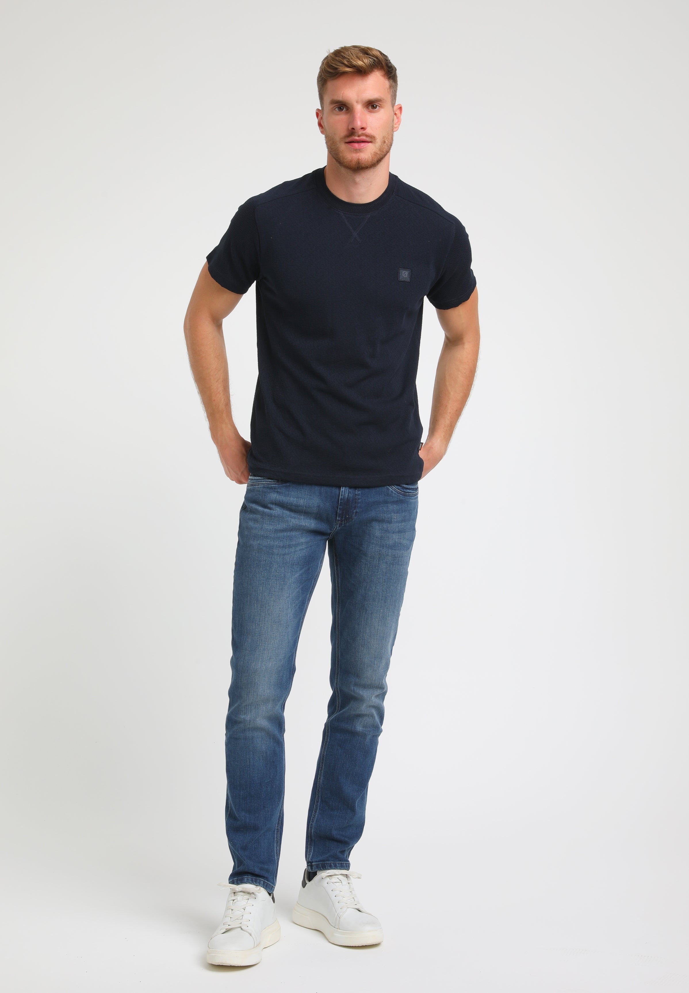 Gabbiano T-shirt jacquard structuur