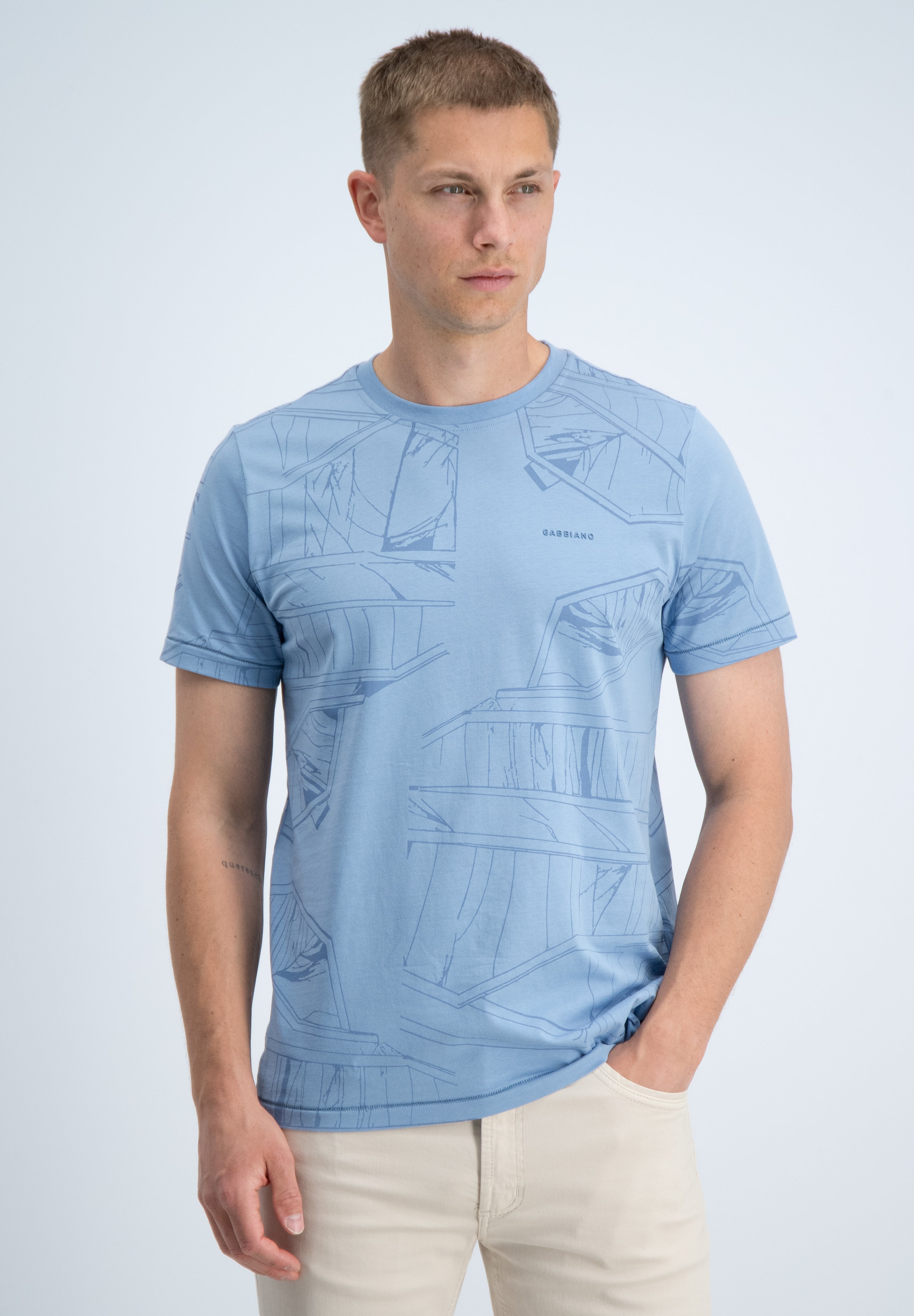 Regular fit t-shirt all over print