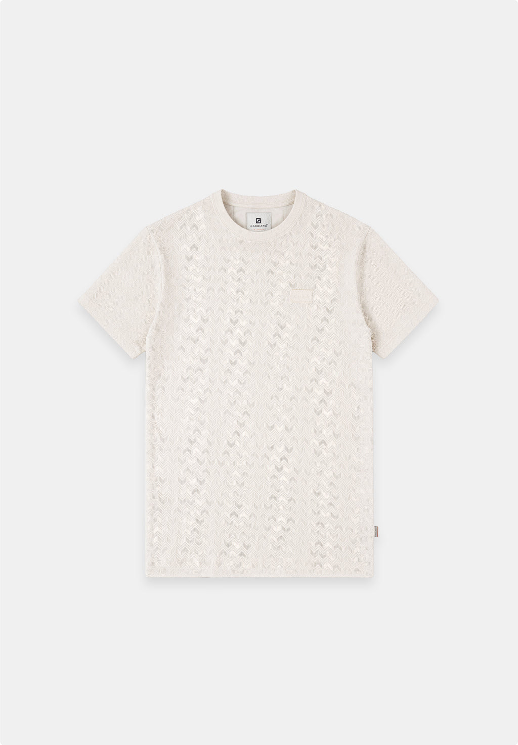 Regular fit t-shirt jacquard structuur