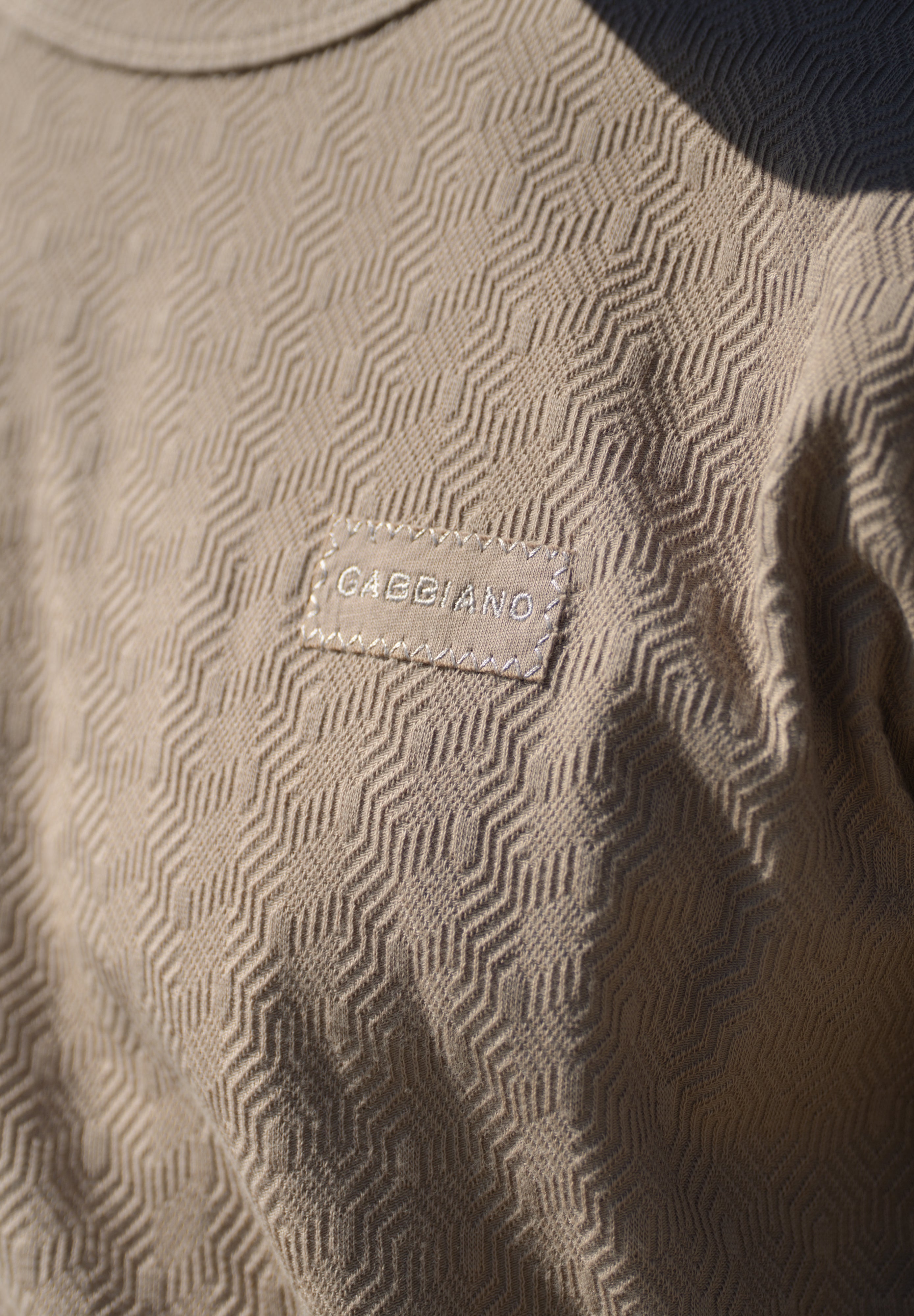 Regular fit t-shirt jacquard structuur