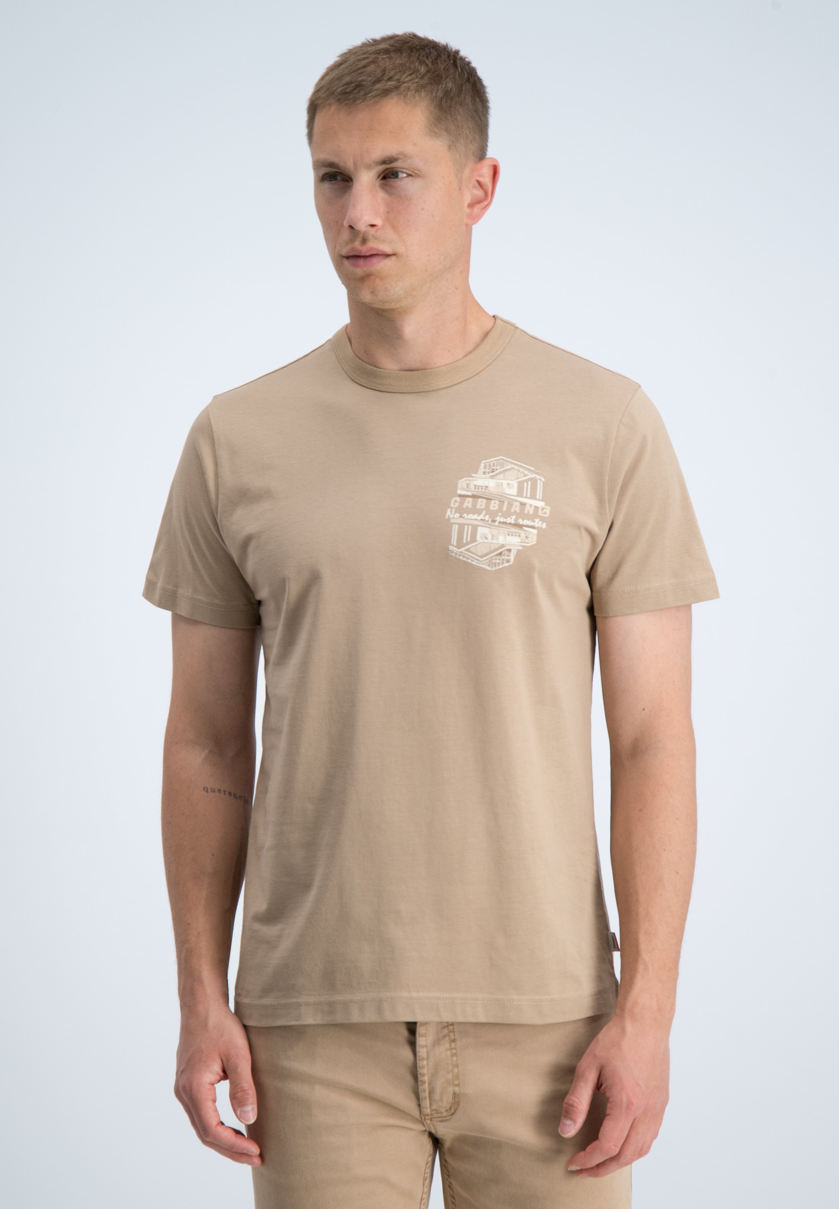 Regular fit t-shirt met embroidery en print