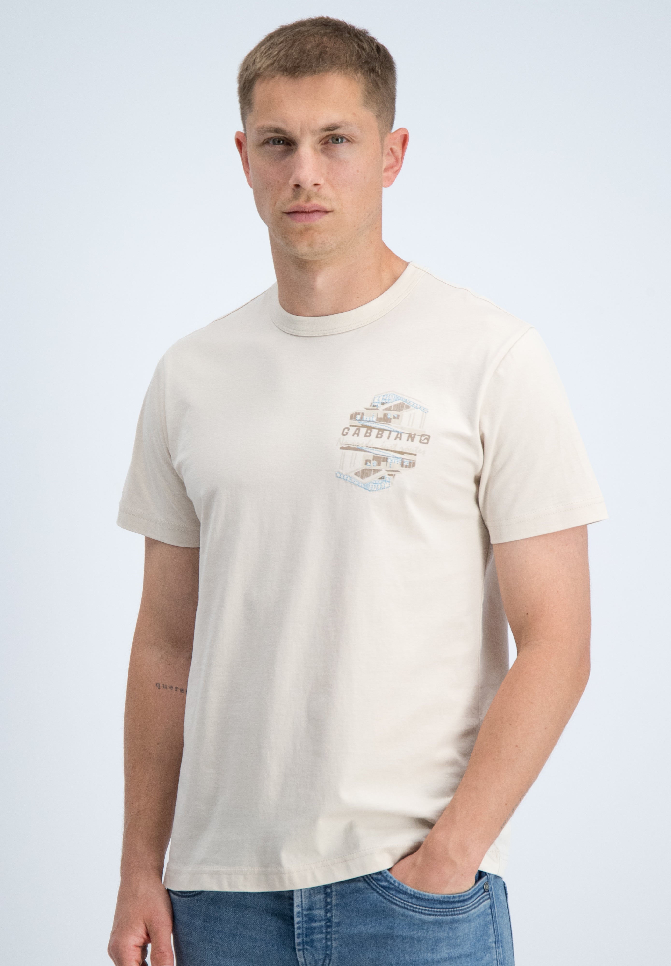 Regular fit t-shirt met embroidery en print