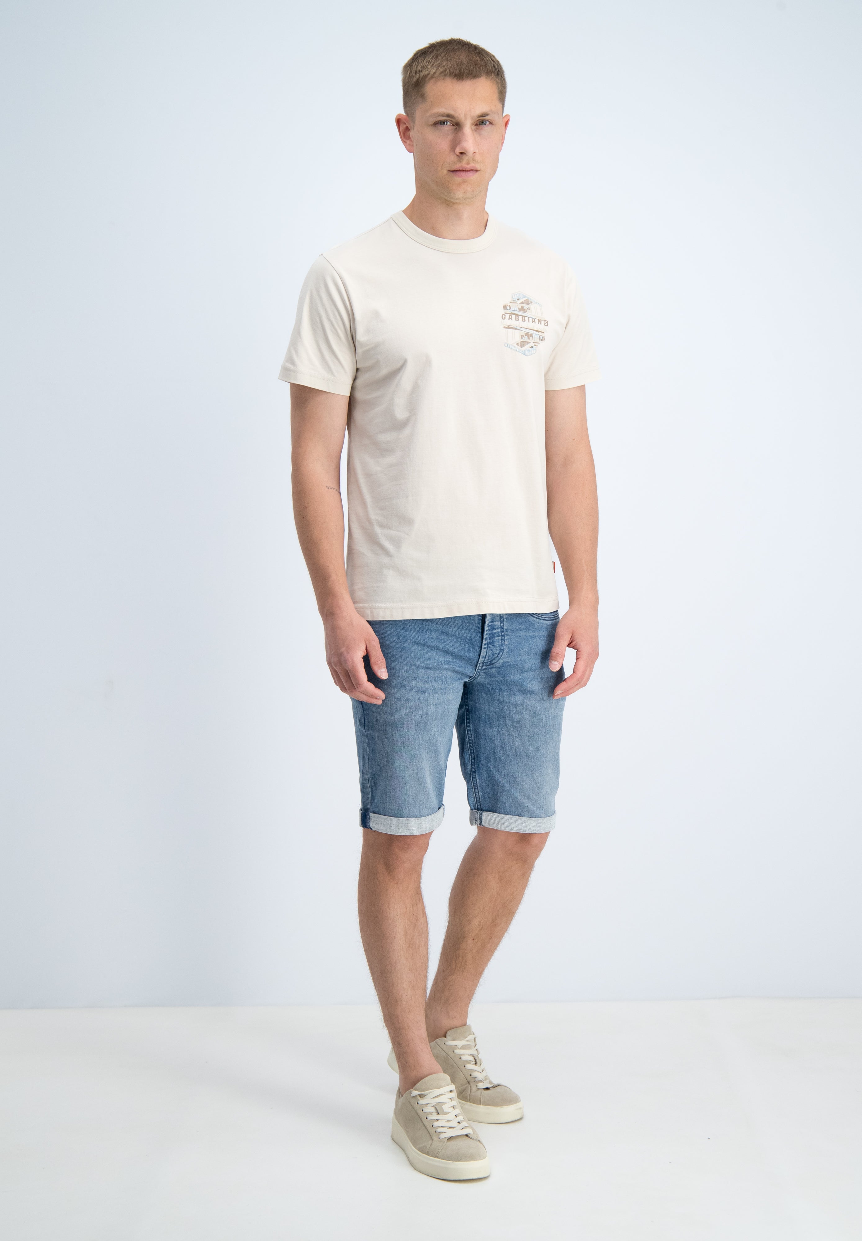 Regular fit t-shirt met embroidery en print