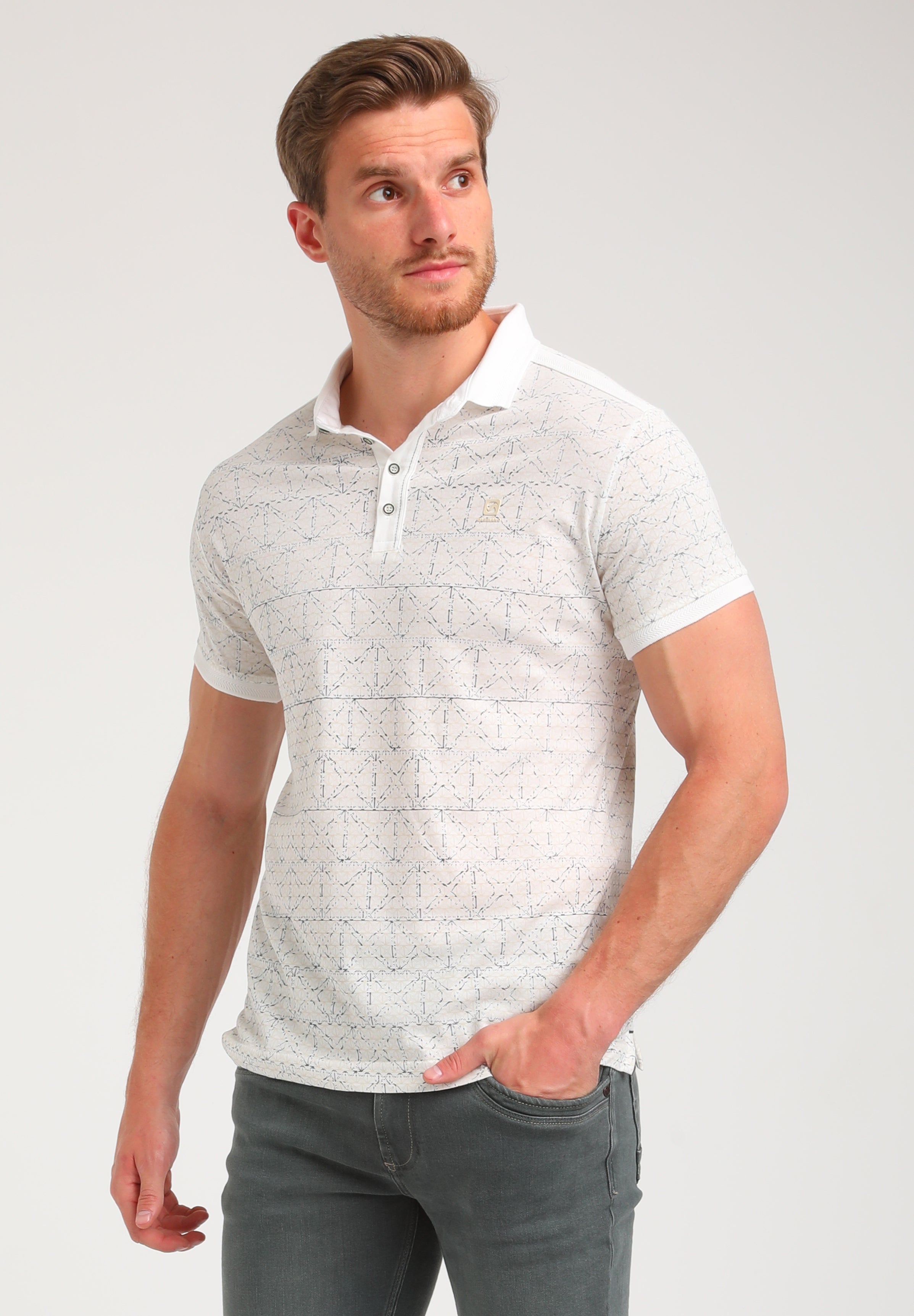 Polo met allover print