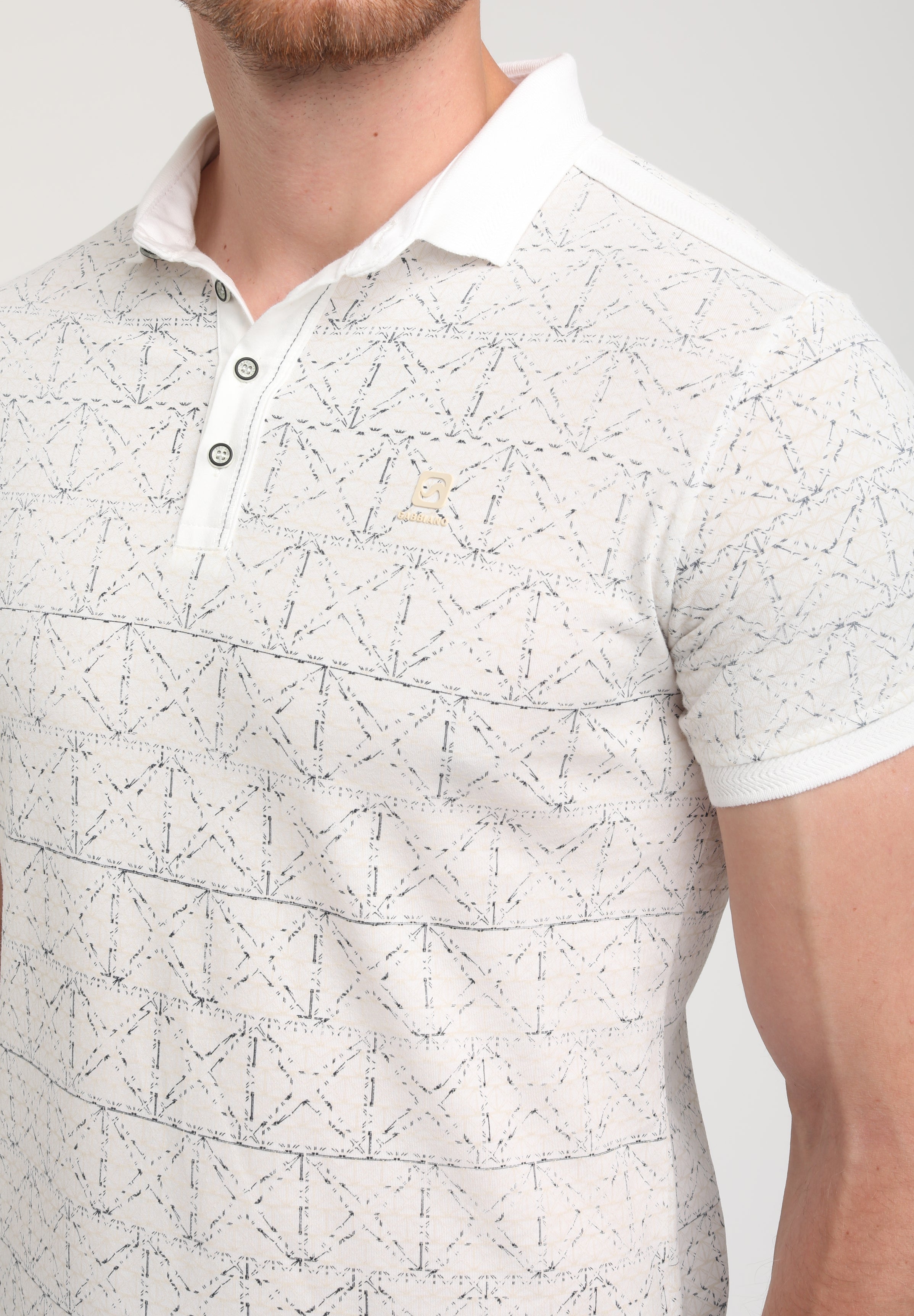 Polo met allover print
