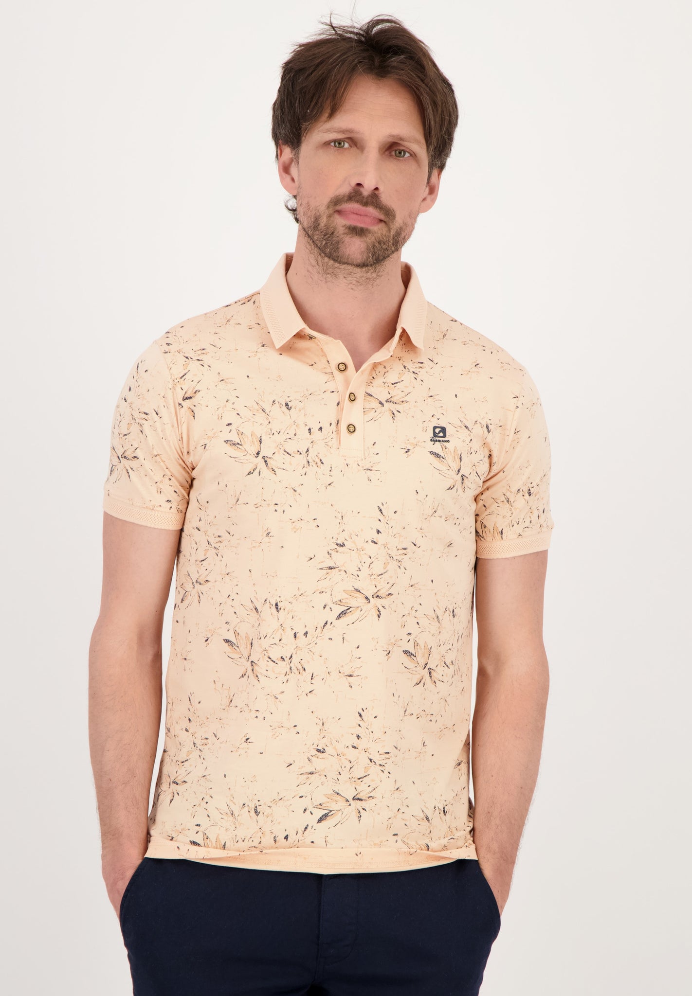 Polo jersey all over print | Soft Peach