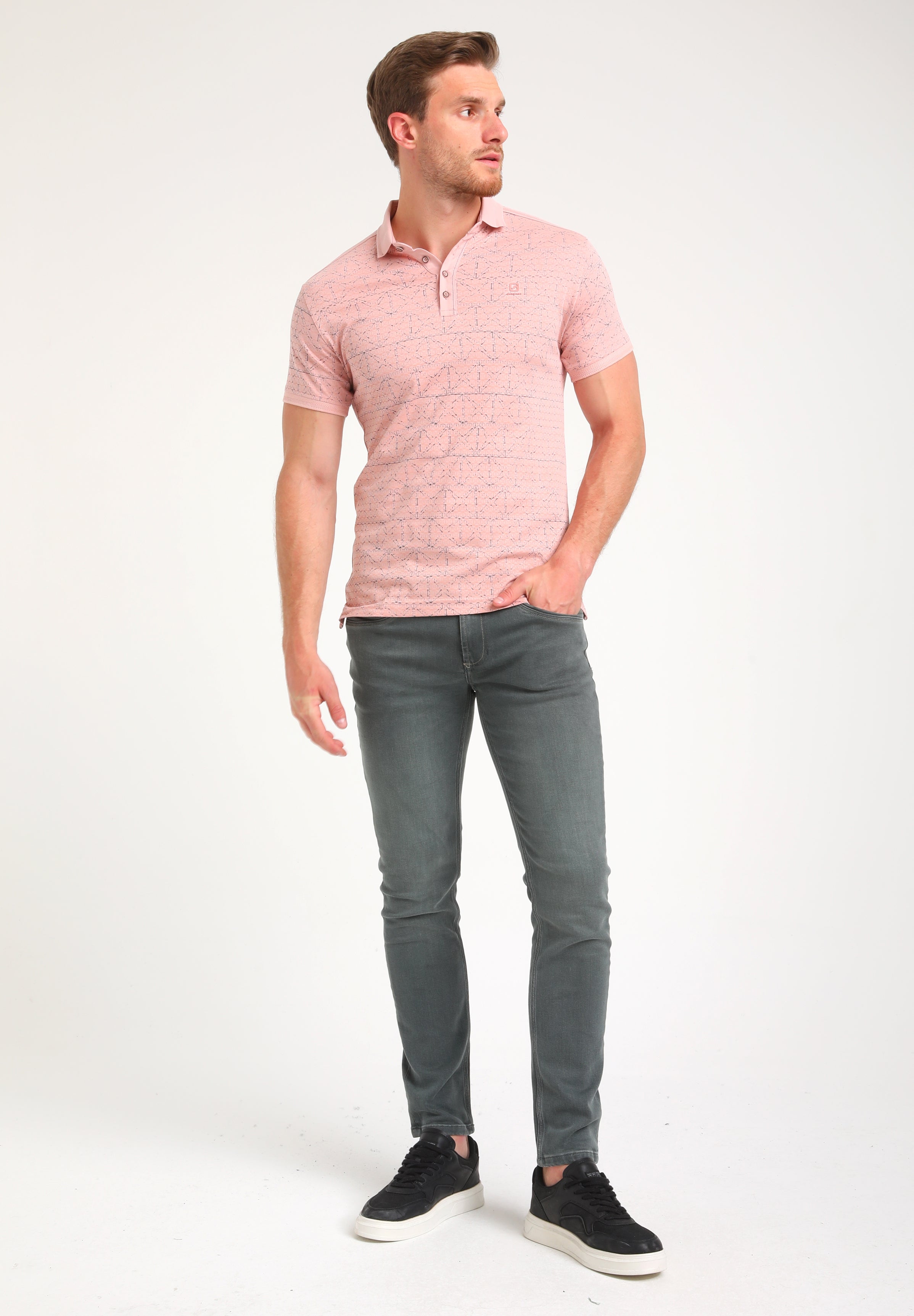 Polo met allover print