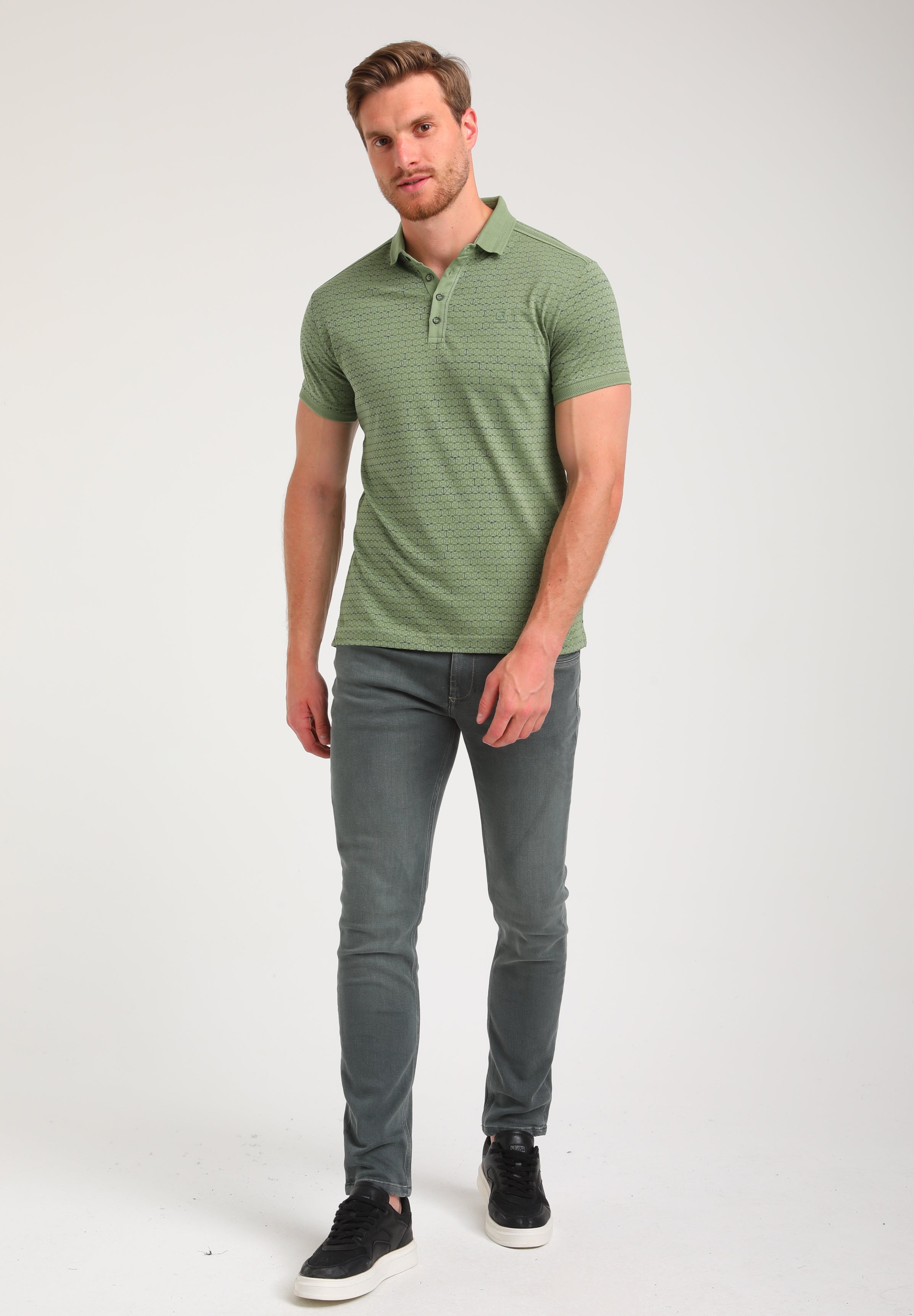 Polo met allover print