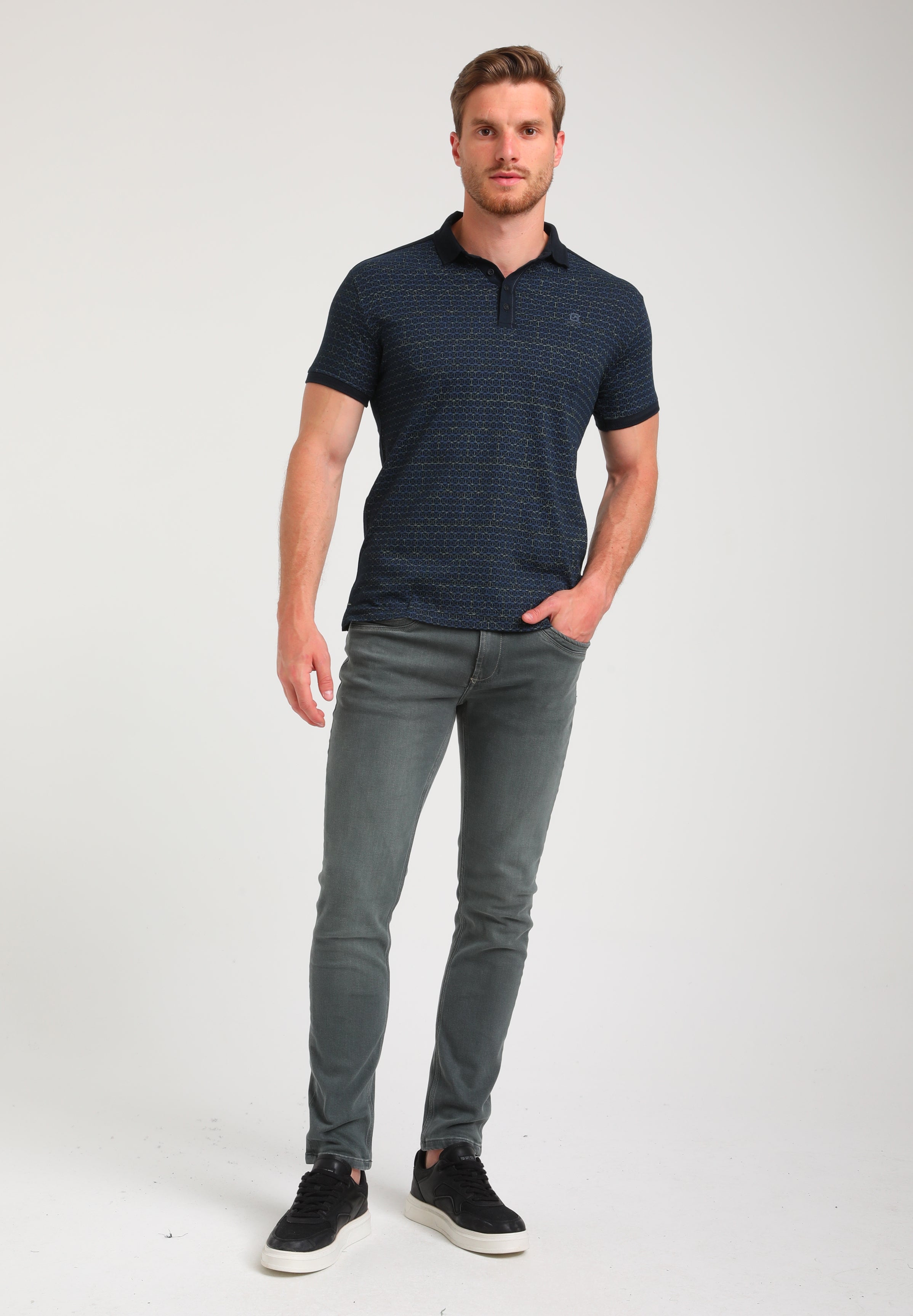 Polo met allover print