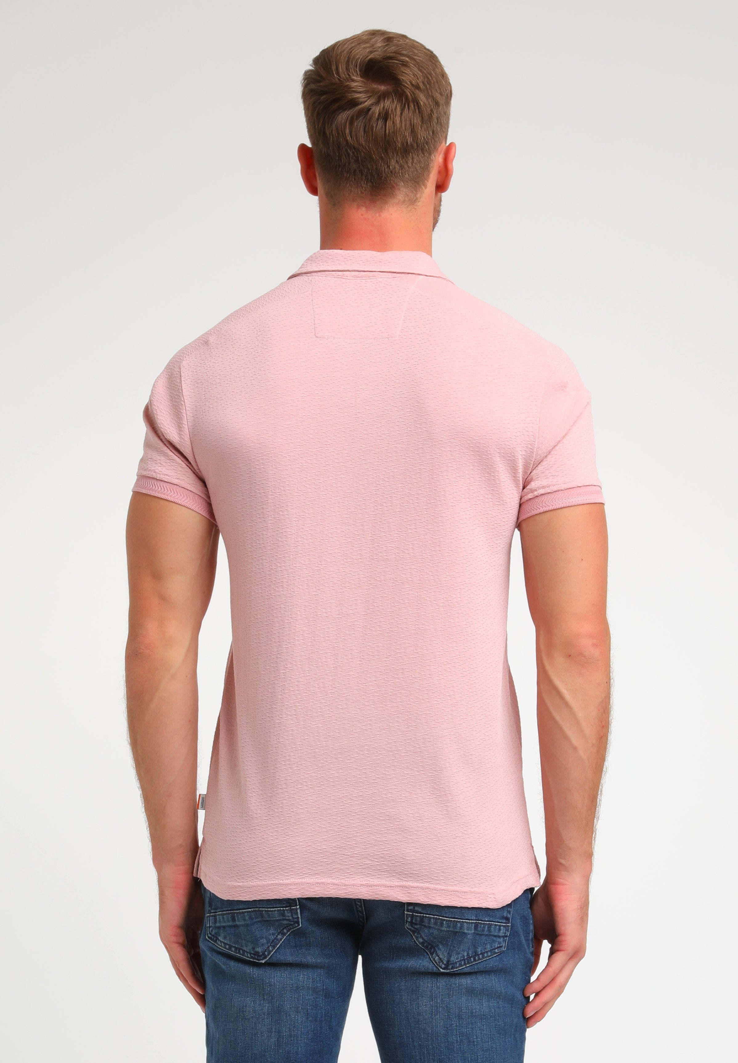 Polo jacquard met rits