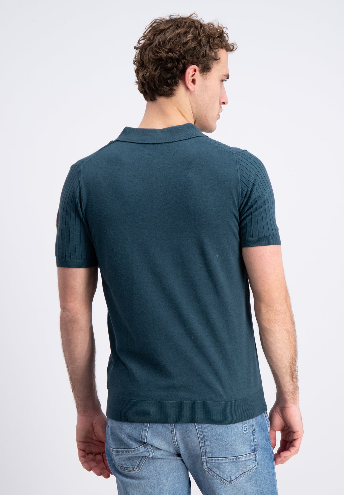 Mavon – knitted stripe polo
