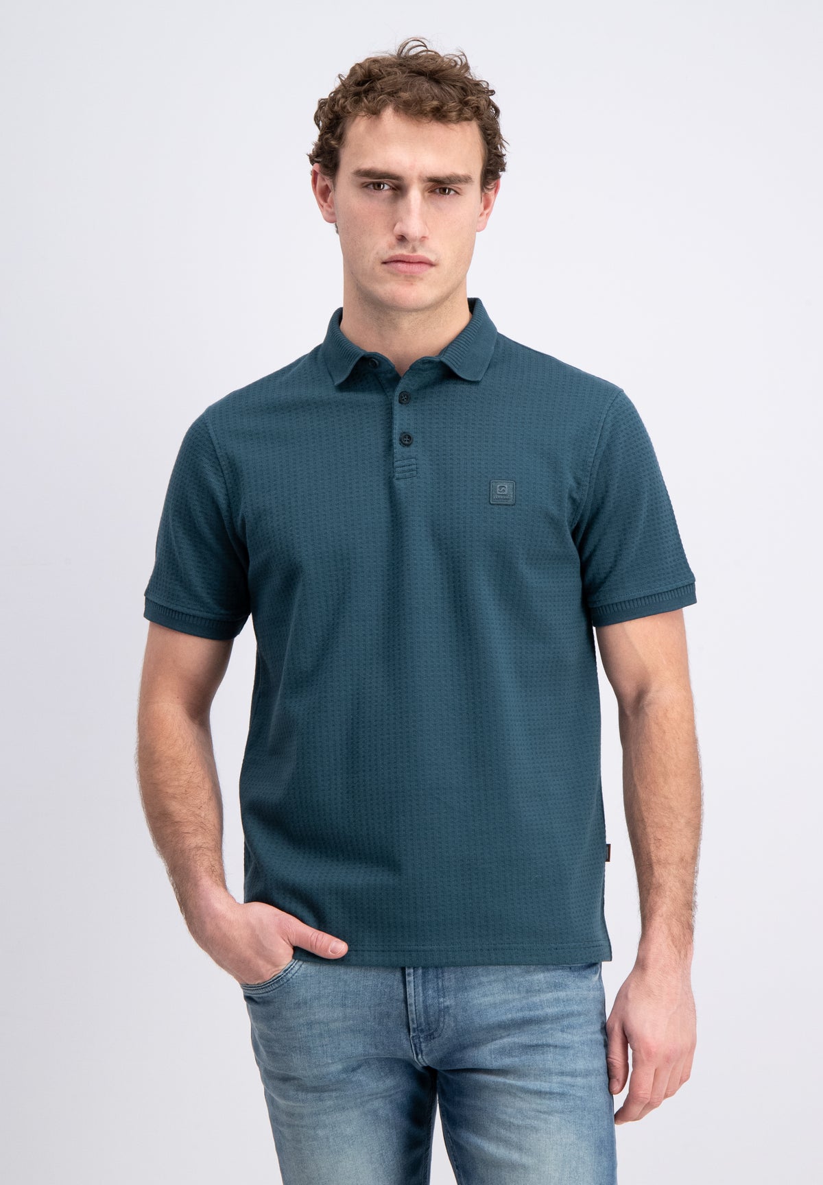 Oblak – Jacquard waffle structure polo