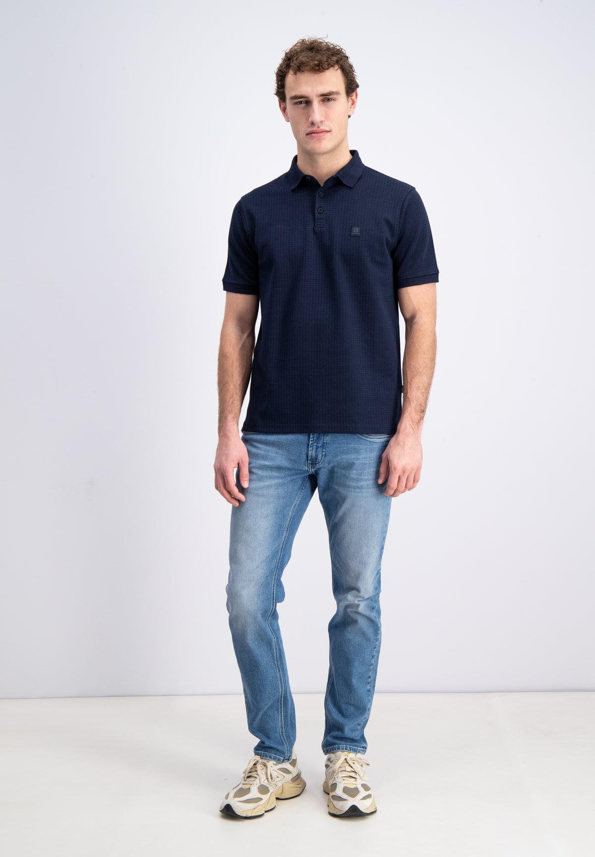 Oblak – Jacquard waffle structure polo