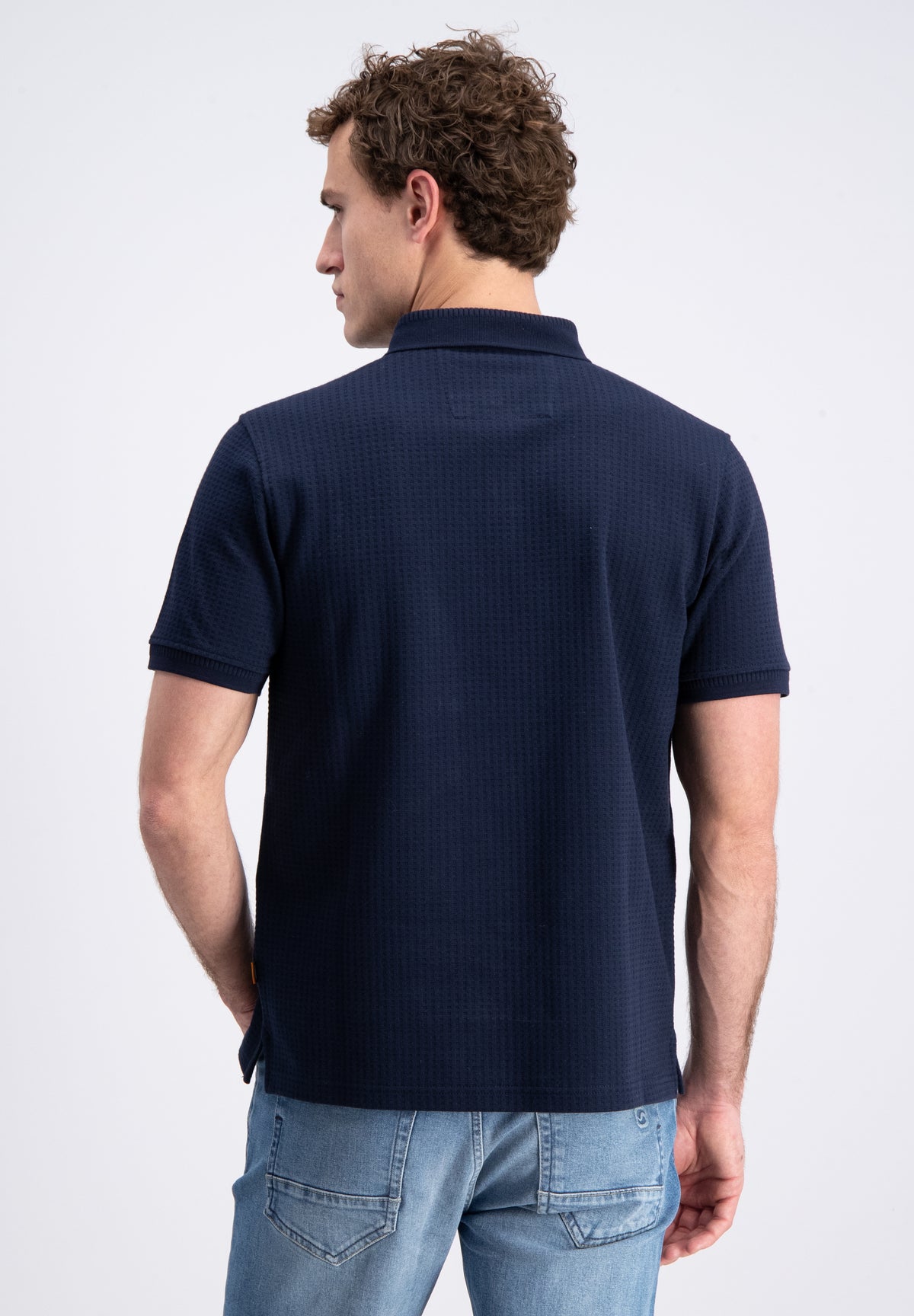 Oblak – Jacquard waffle structure polo