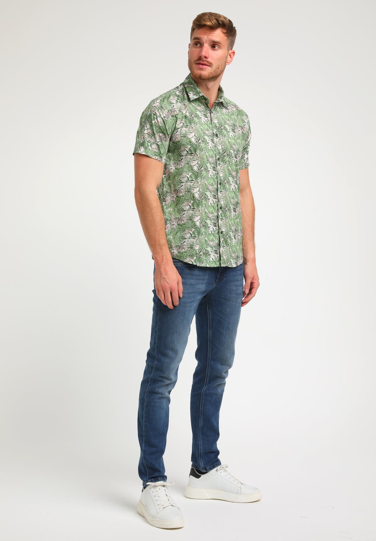 Korte mouwd hemd poplin printed
