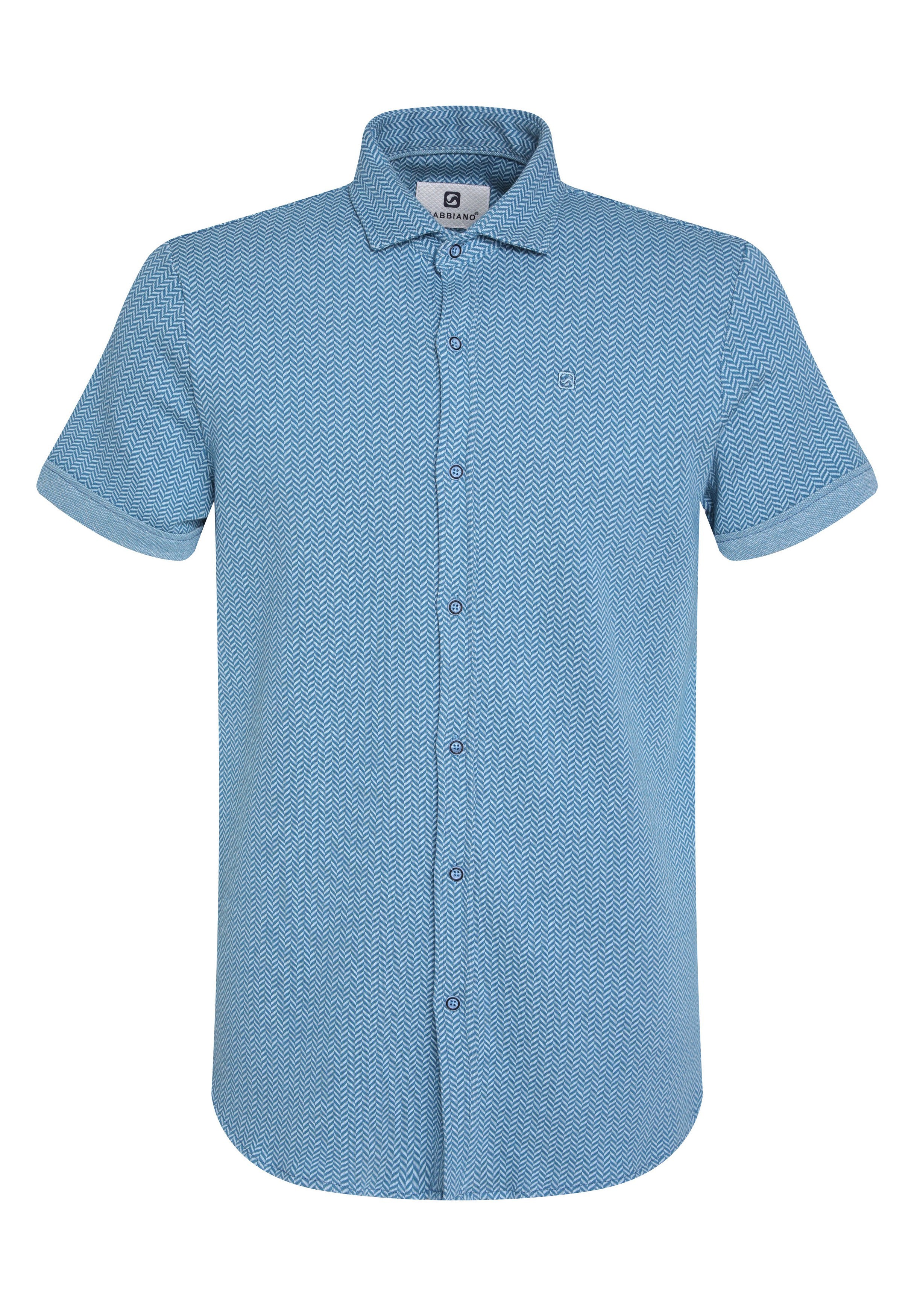 Jacquard overhemd korte mouwen