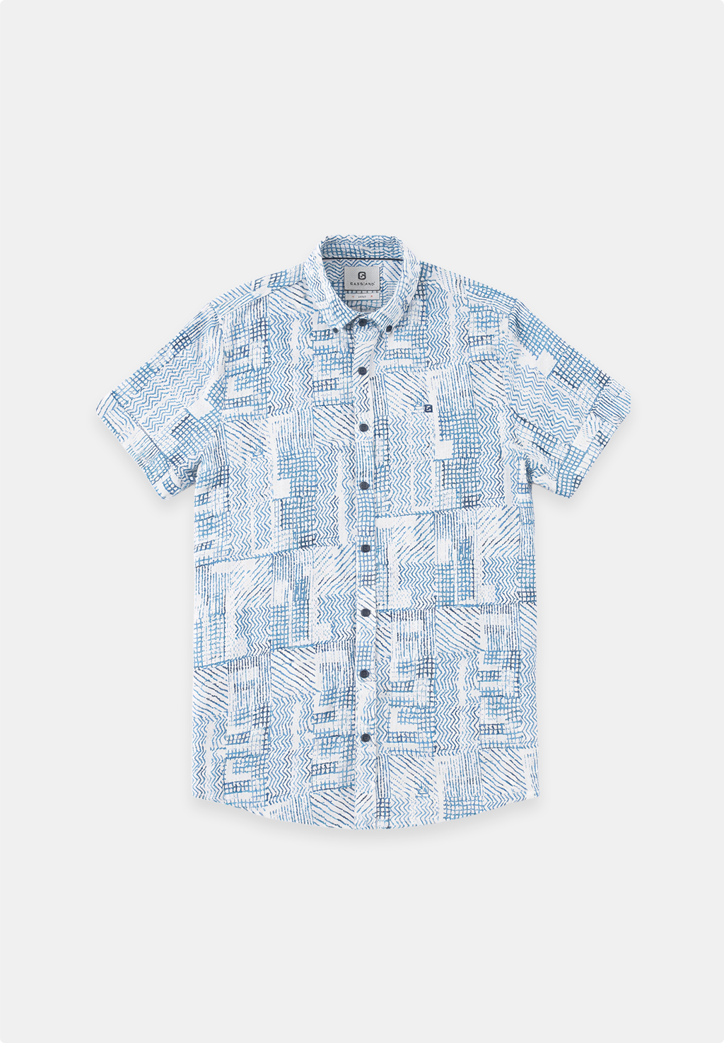 Brandik – Geometric all-over print shirt