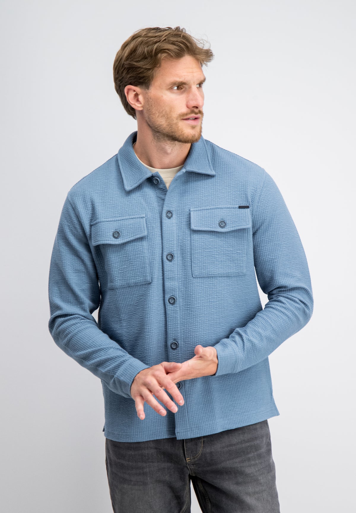 Finny – Jacquard Stripe Overshirt