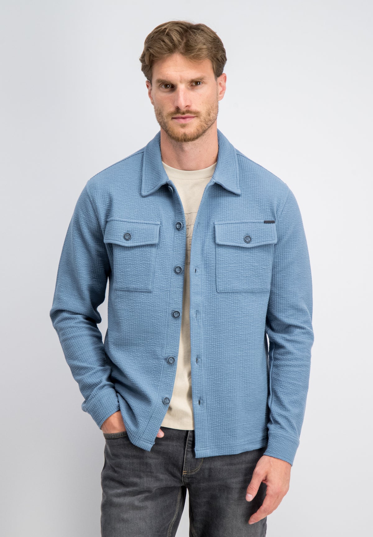 Finny – Jacquard Stripe Overshirt