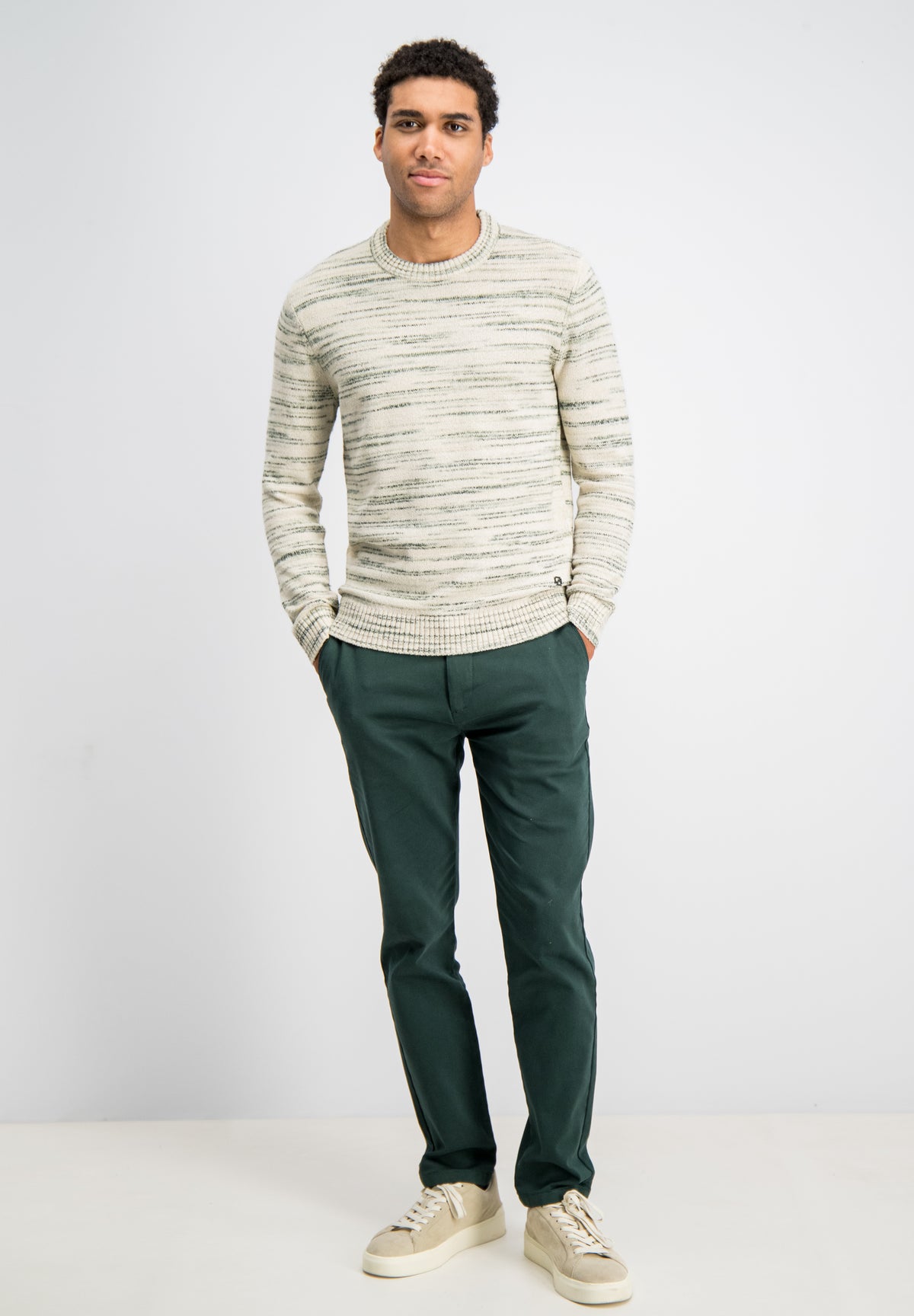 Niko – Melange Stripe Crewneck Knit
