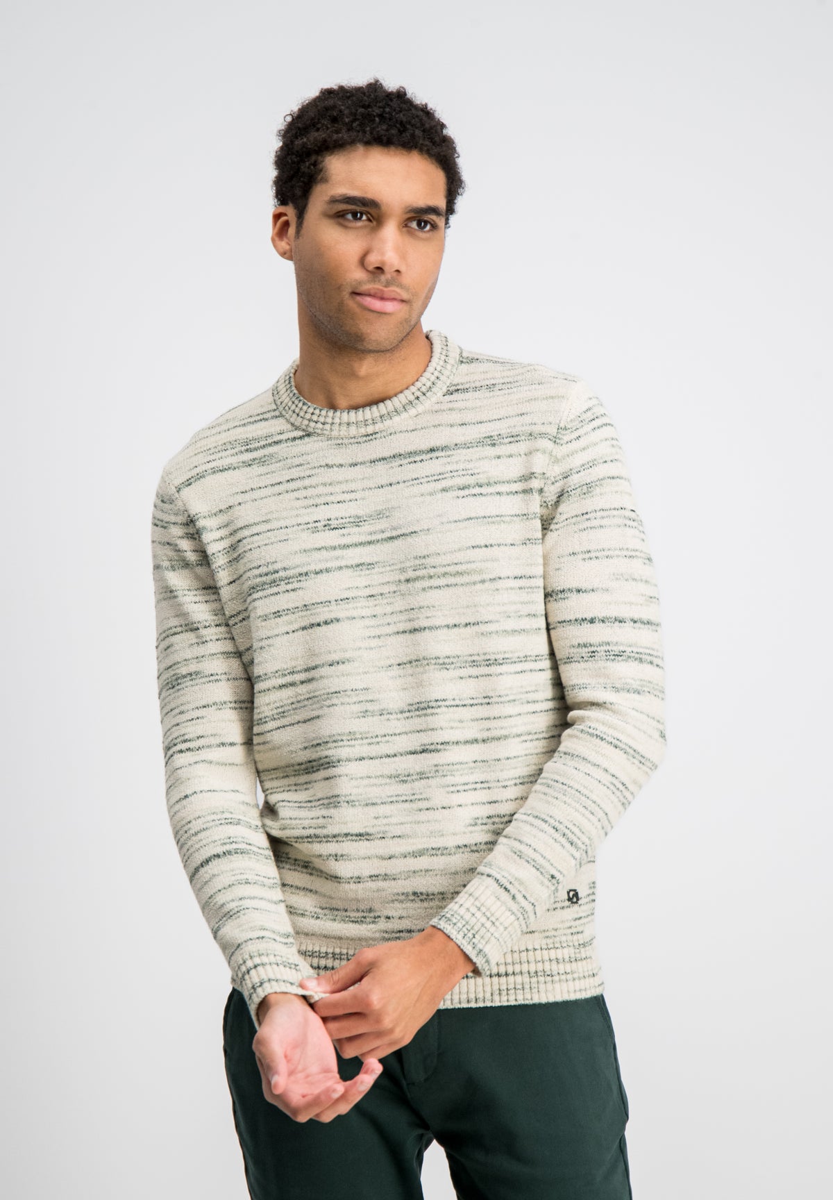 Niko – Melange Stripe Crewneck Knit