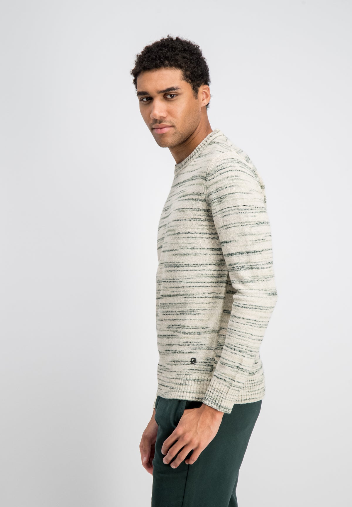 Niko – Melange Stripe Crewneck Knit