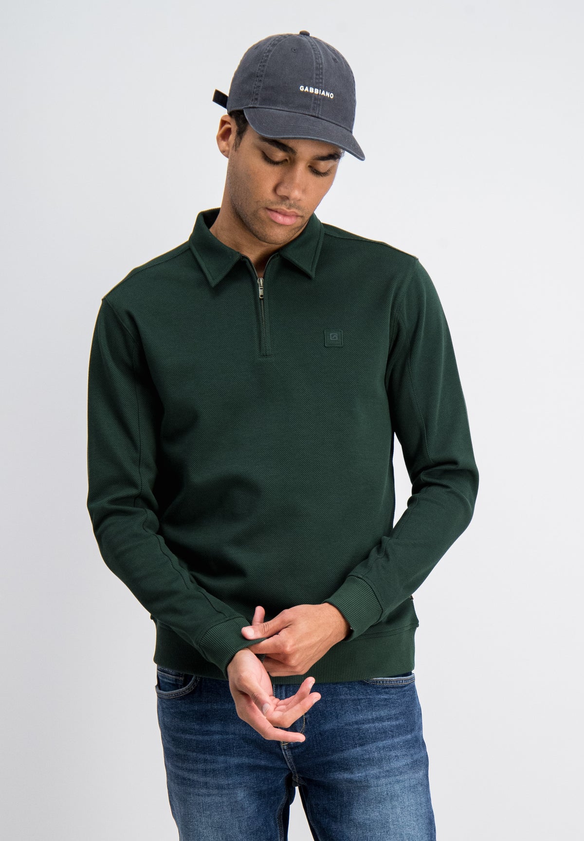 Kean – Jacquard Zip Sweat Polo