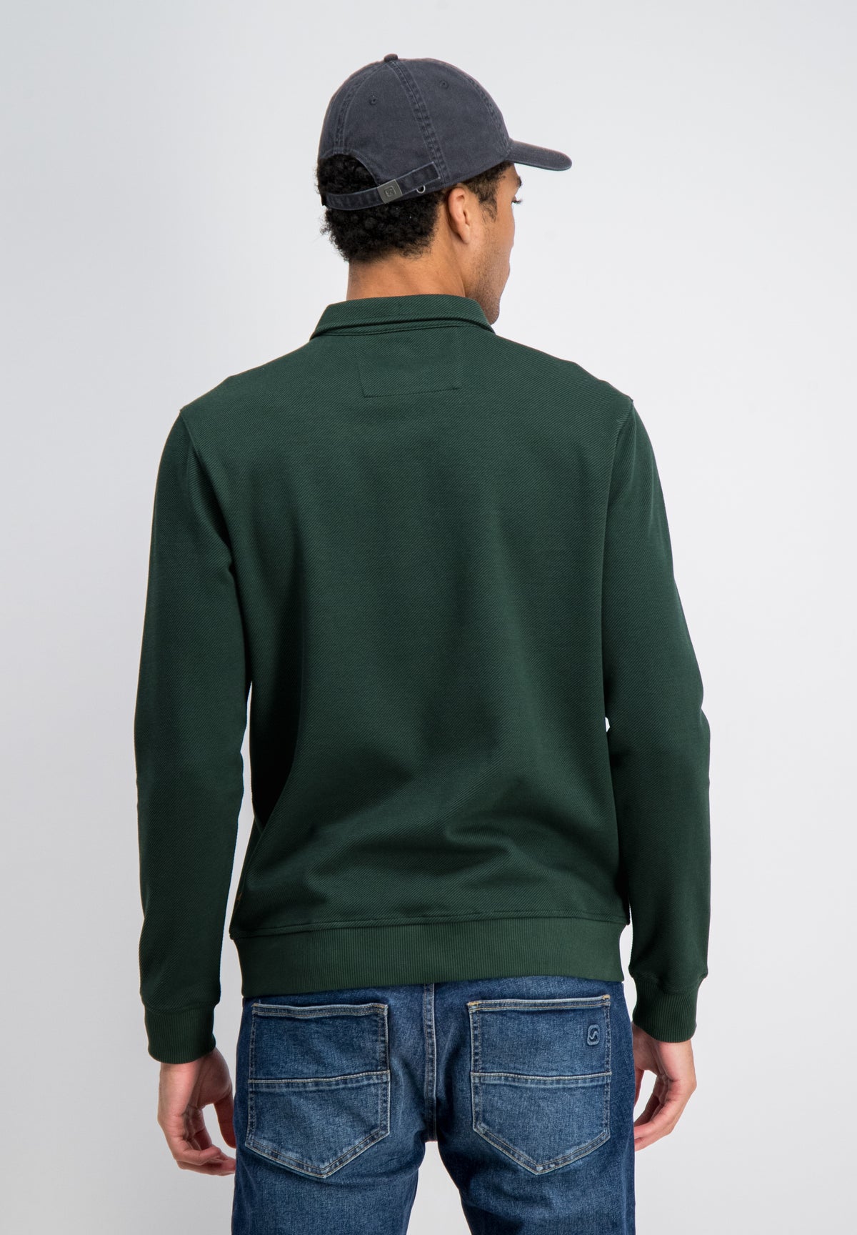 Kean – Jacquard Zip Sweat Polo