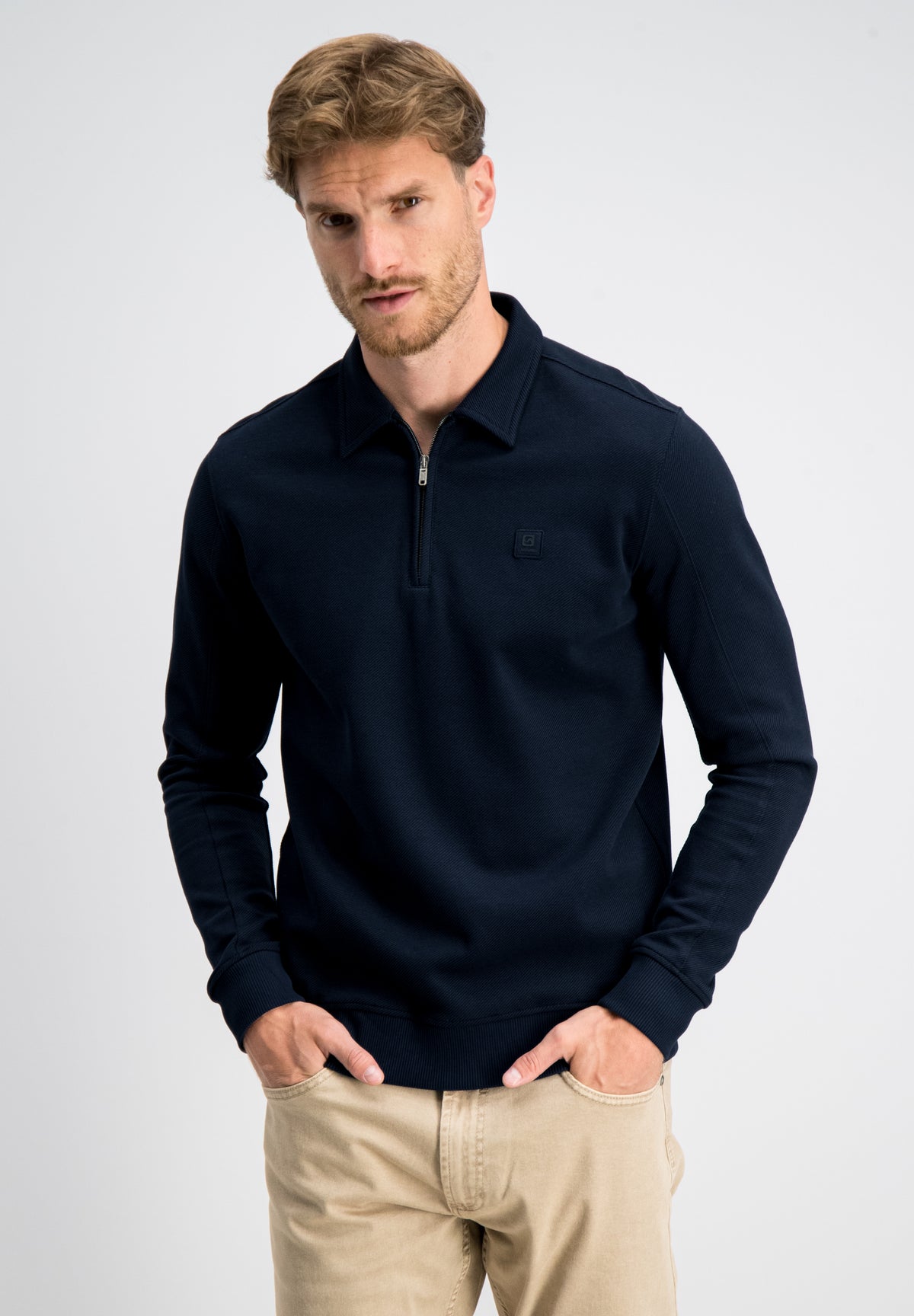 Kean – Jacquard Zip Sweat Polo