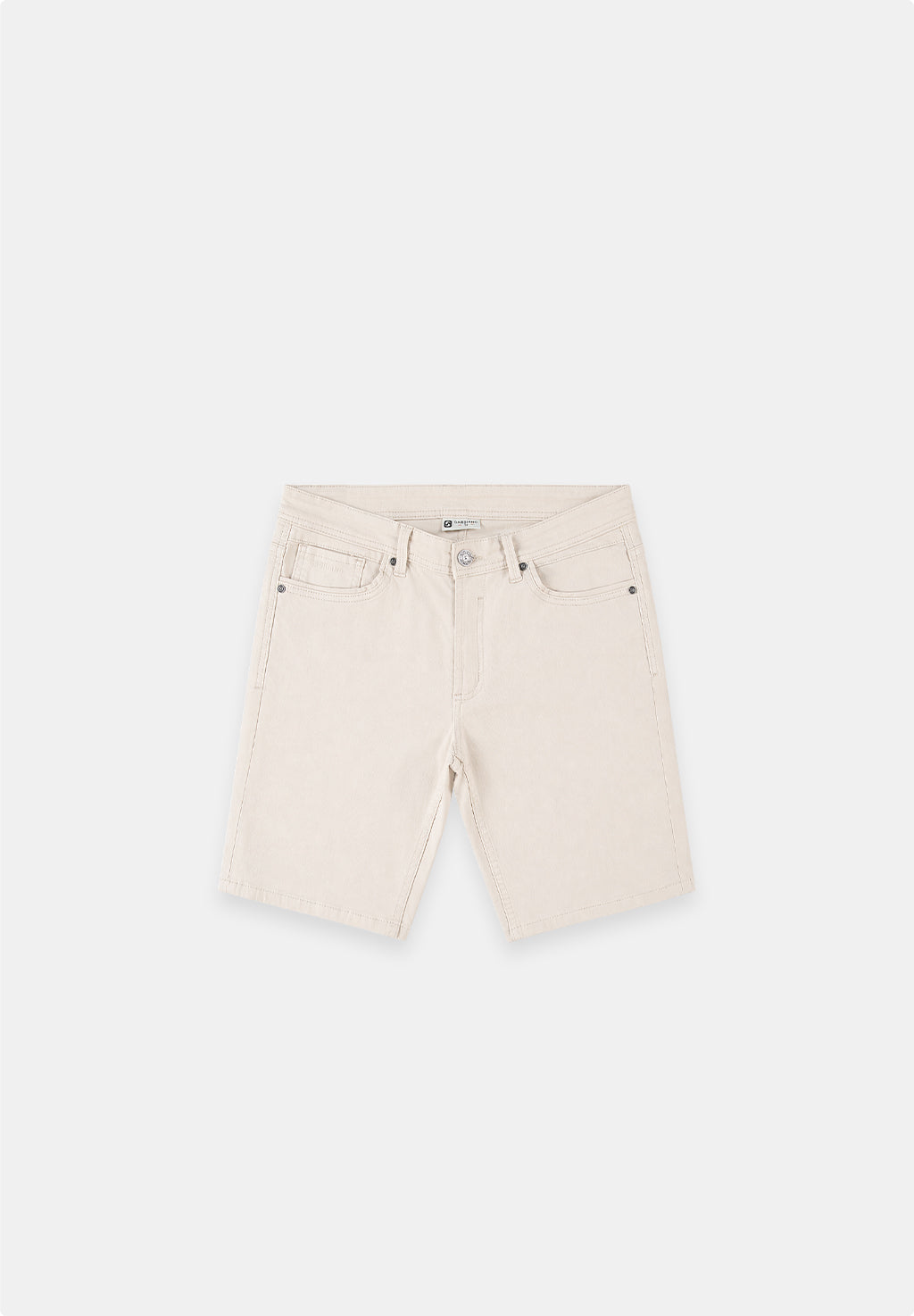 Regular fit short twill structuur
