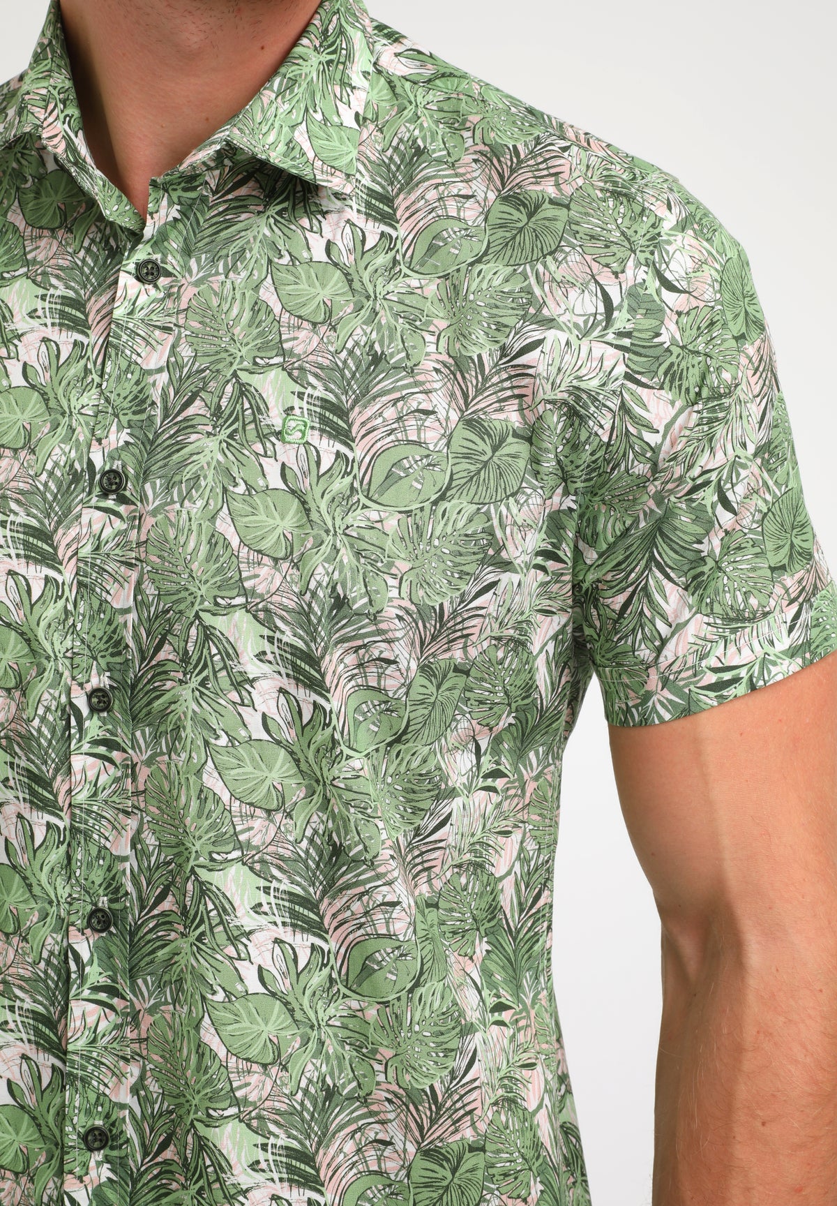 Korte mouwd hemd poplin printed