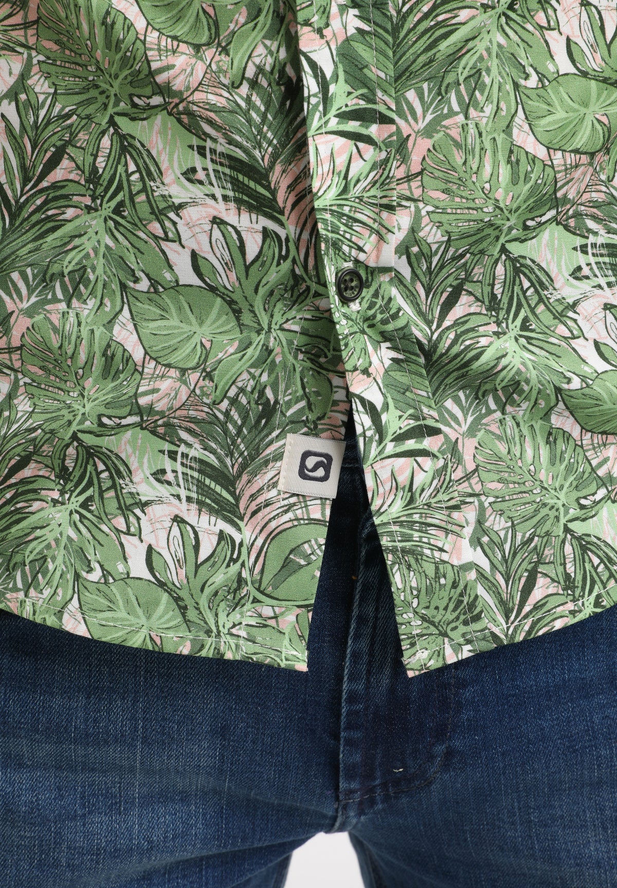 Korte mouwd hemd poplin printed