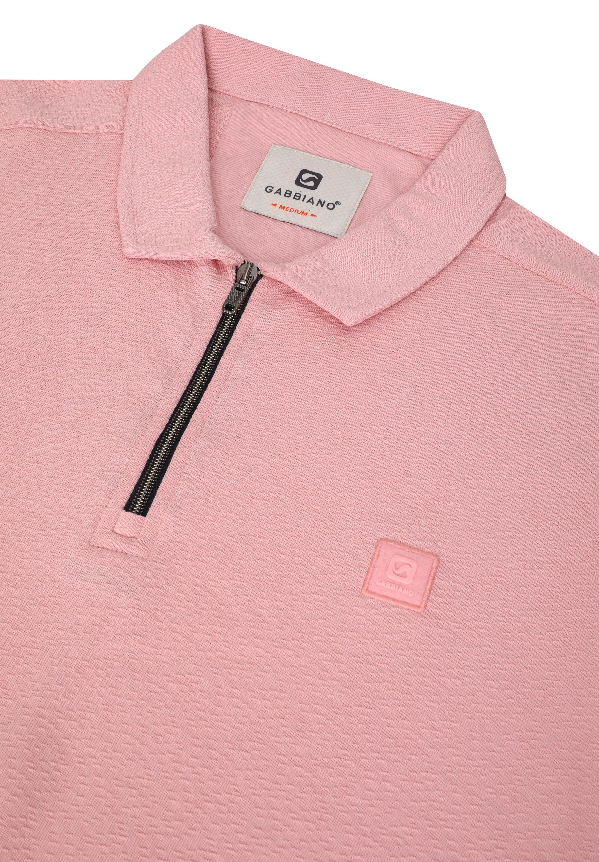 Polo jacquard met rits