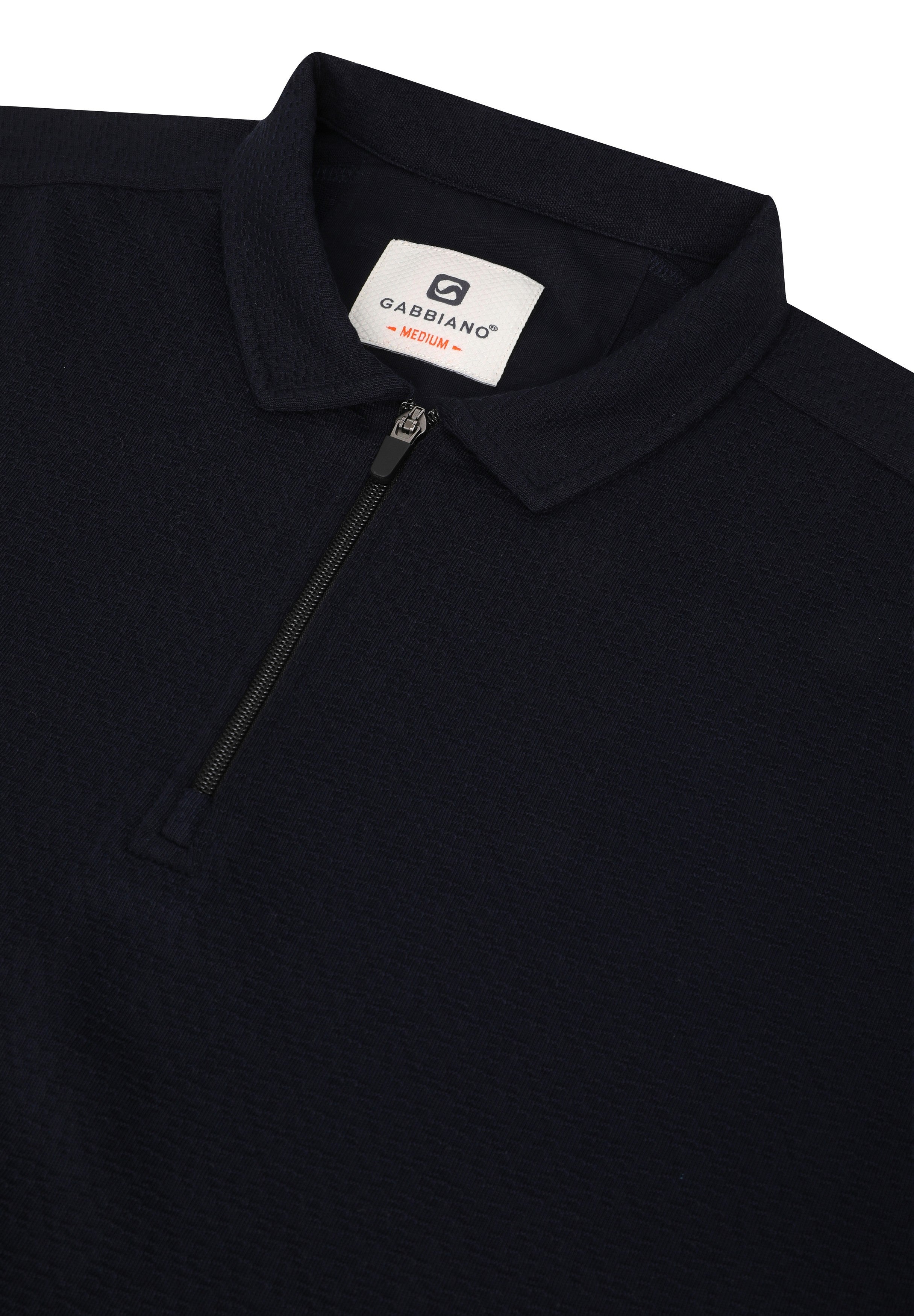 Polo jacquard met rits