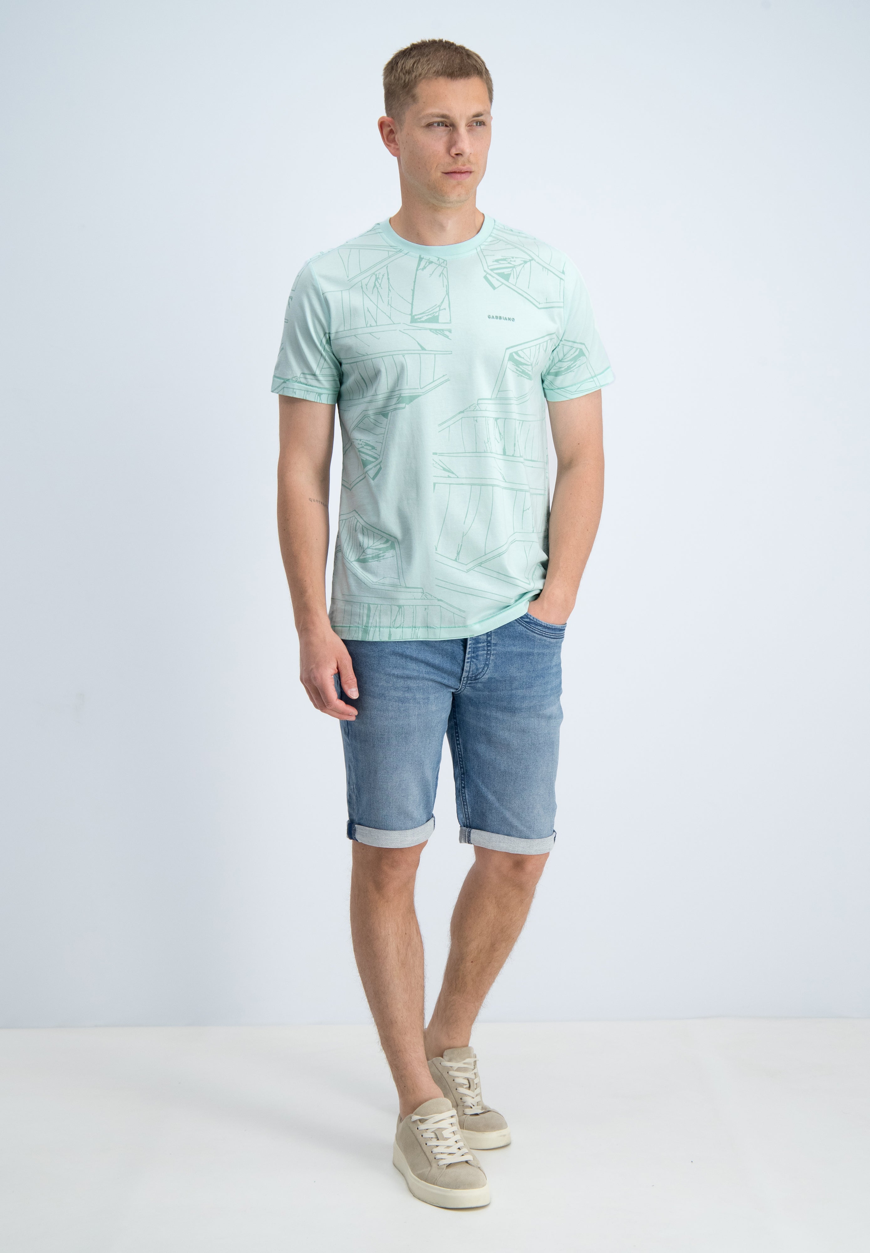 Regular fit t-shirt all over print