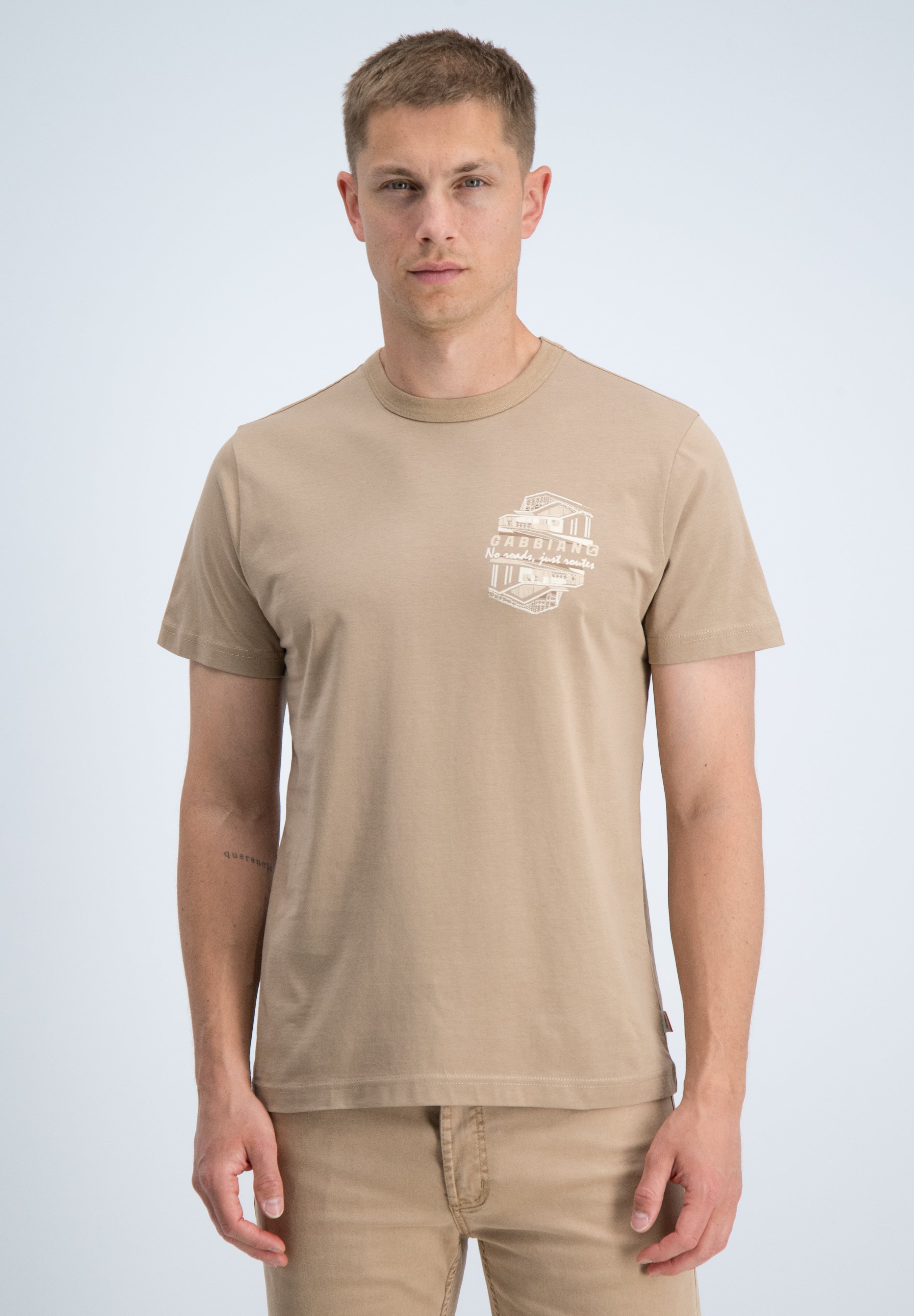 Regular fit t-shirt met embroidery en print