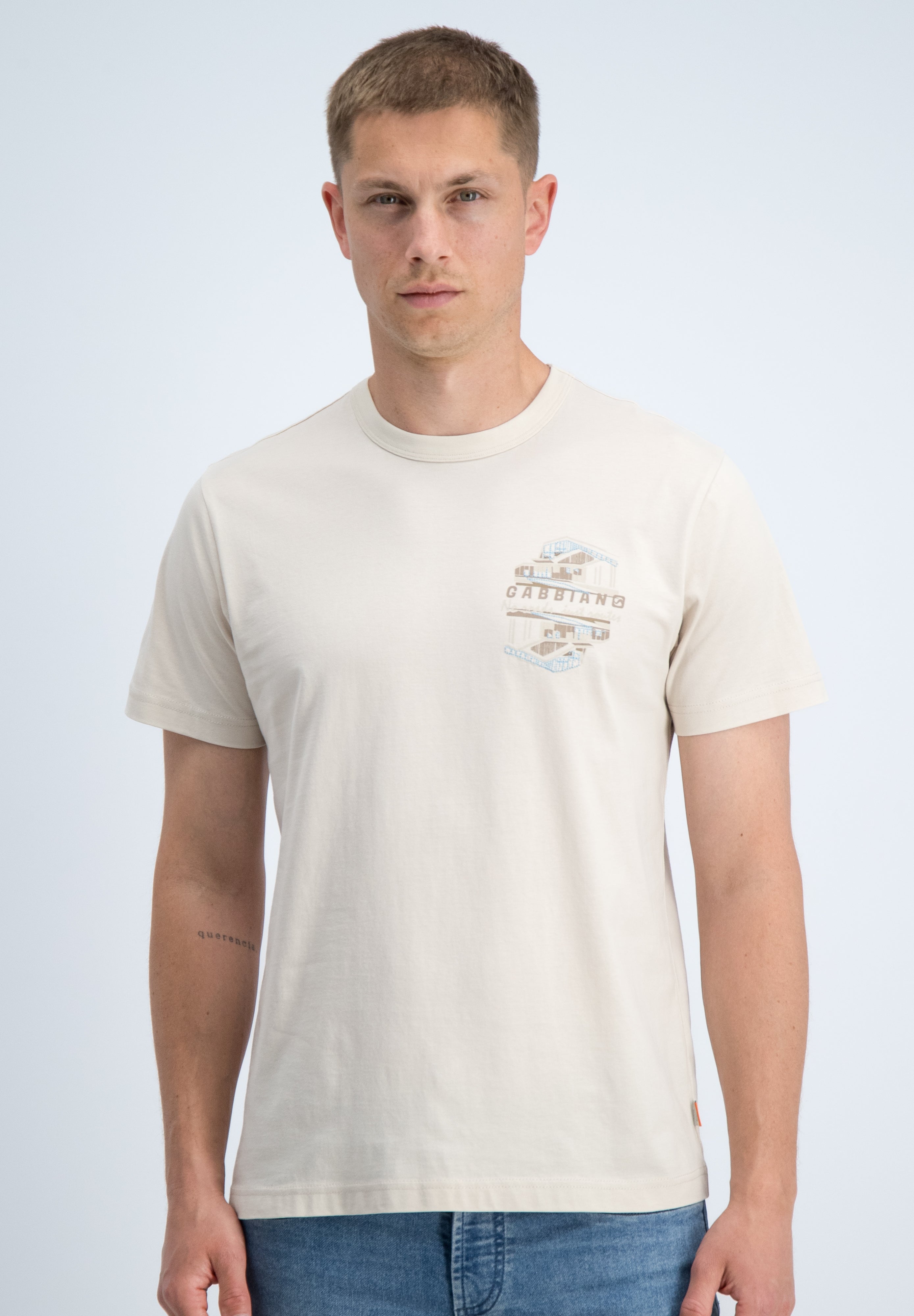 Regular fit t-shirt met embroidery en print