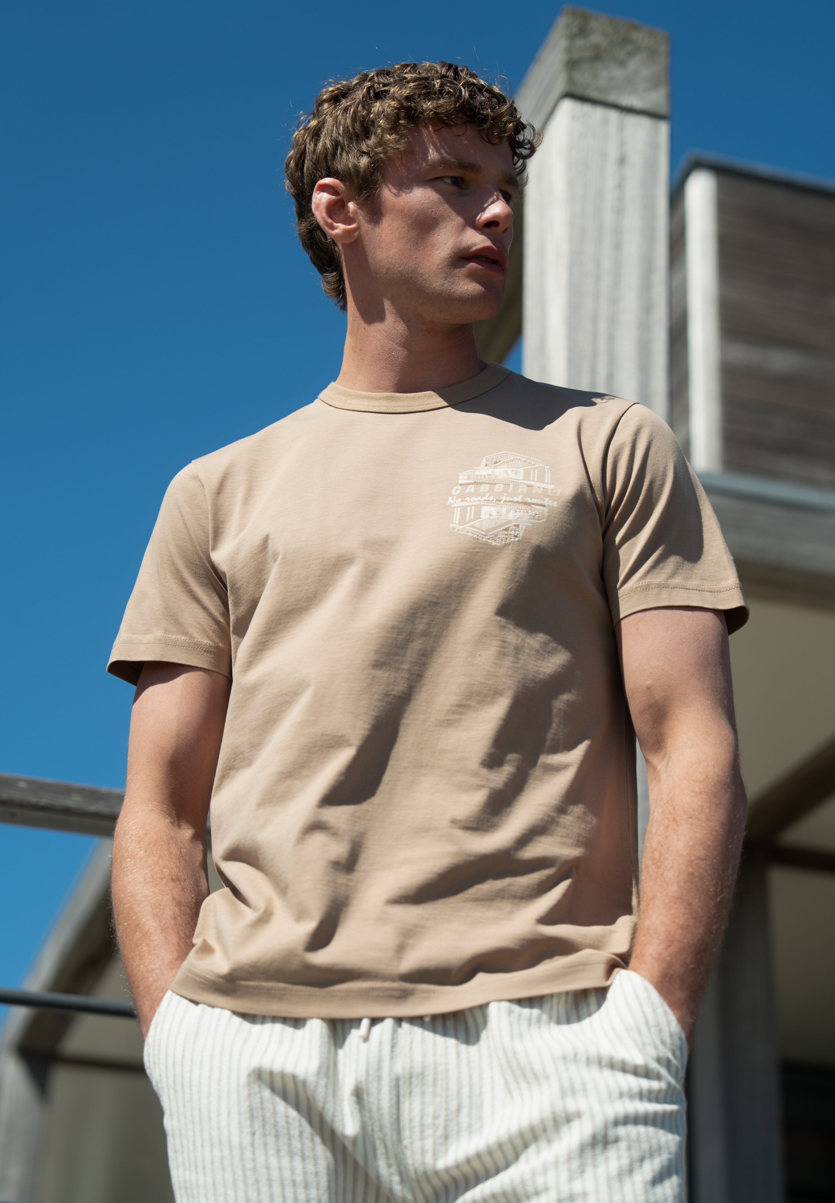Regular fit t-shirt met embroidery en print