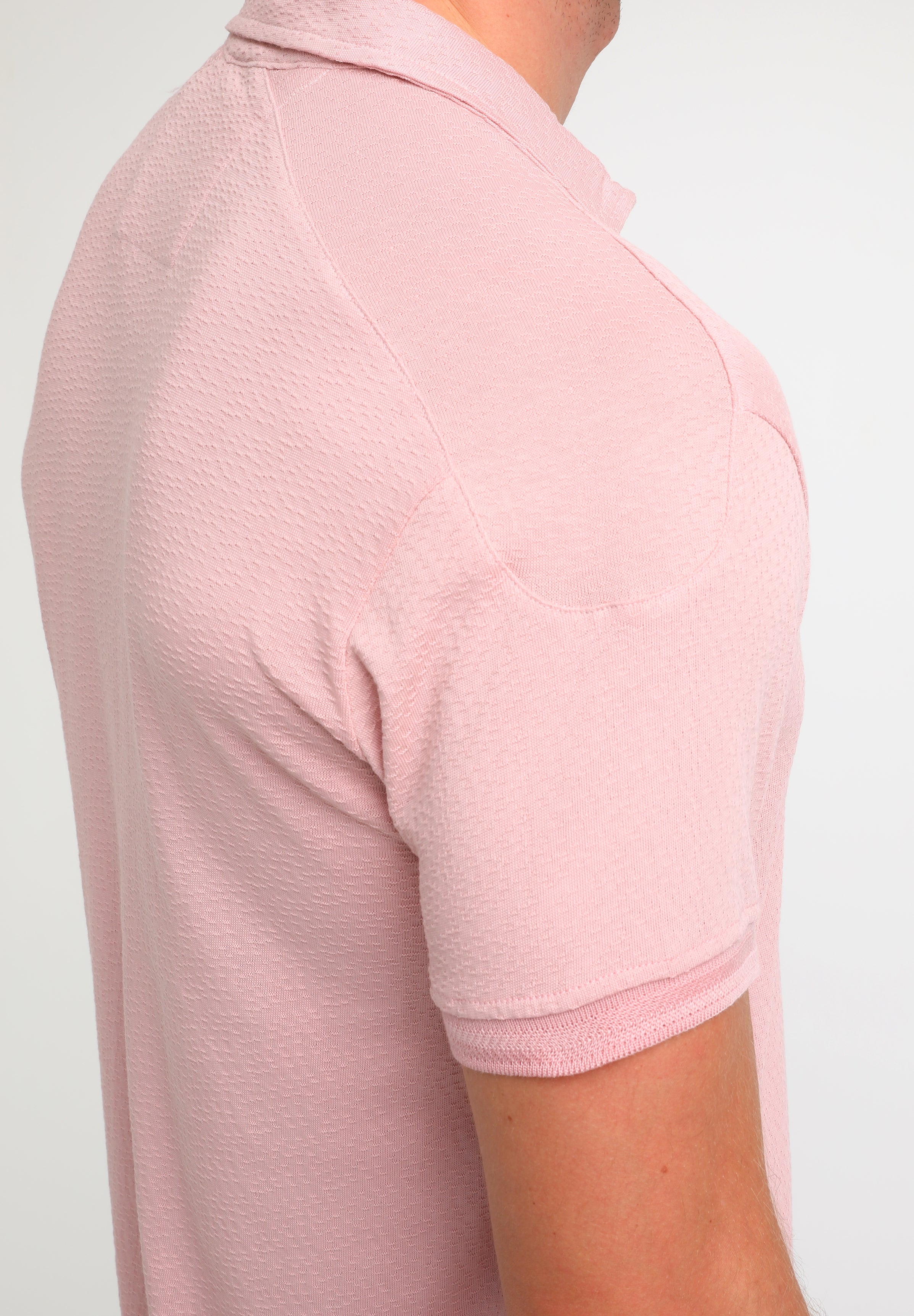Polo jacquard met rits