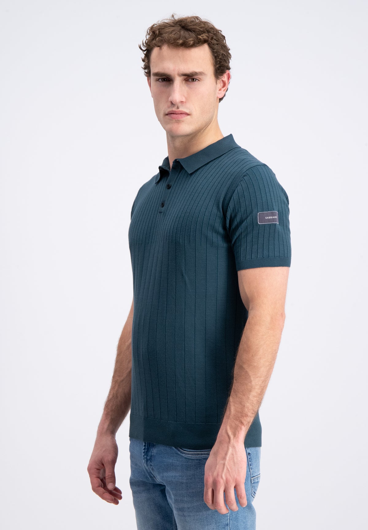 Mavon – knitted stripe polo