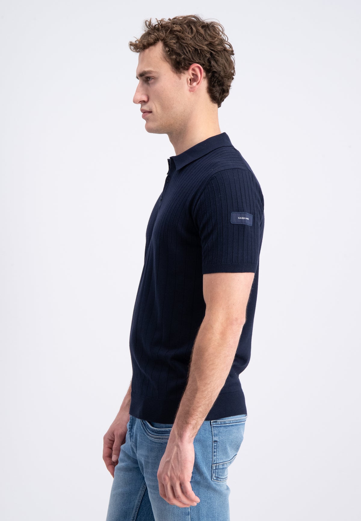 Mavon – knitted stripe polo