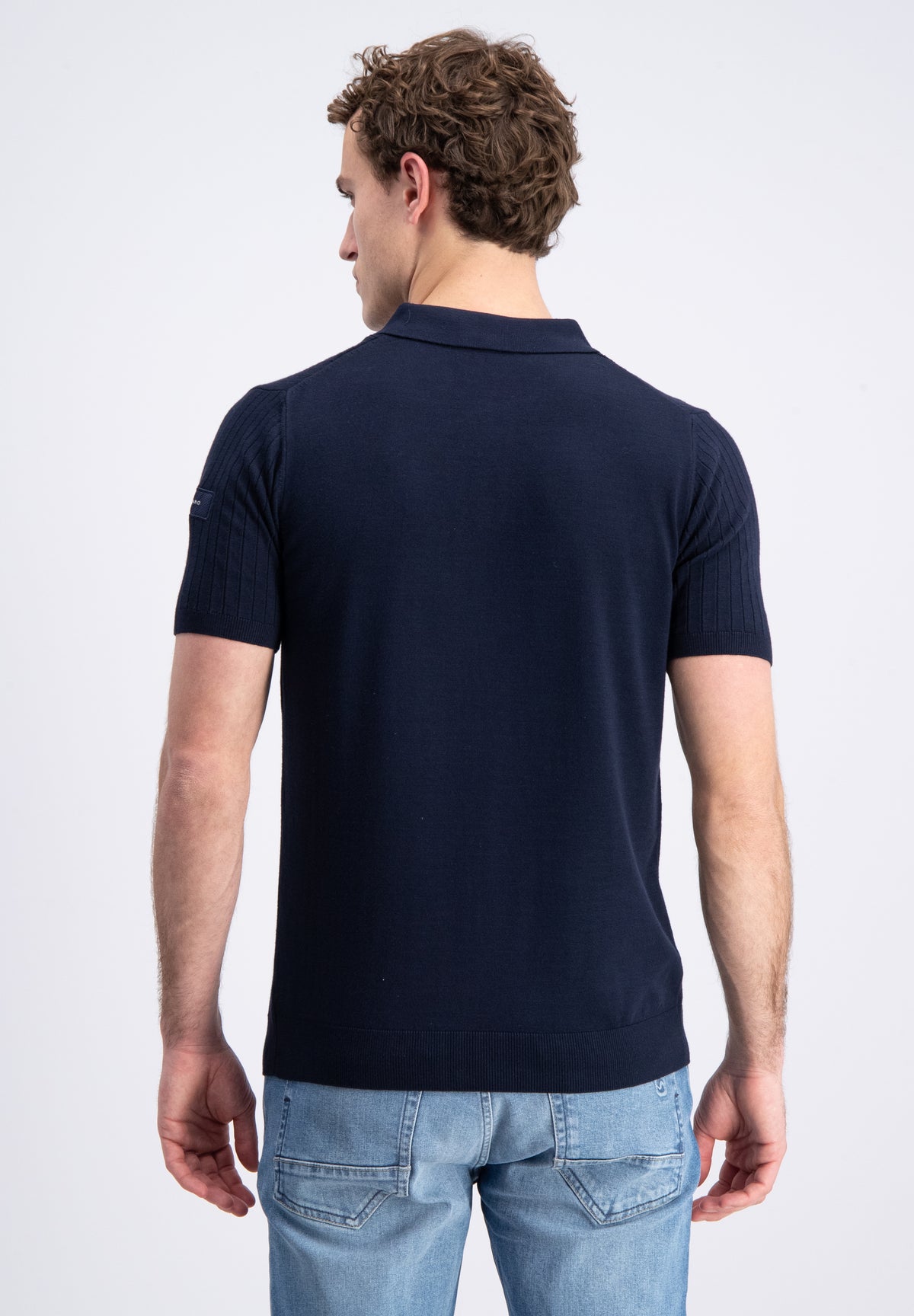 Mavon – knitted stripe polo