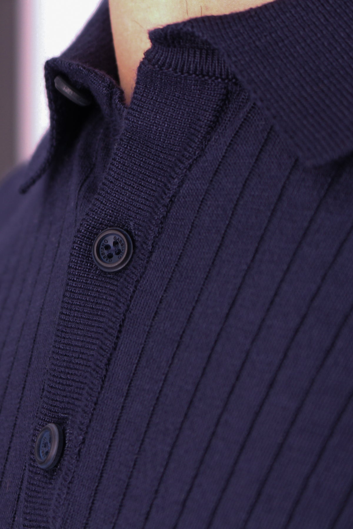 Mavon – knitted stripe polo