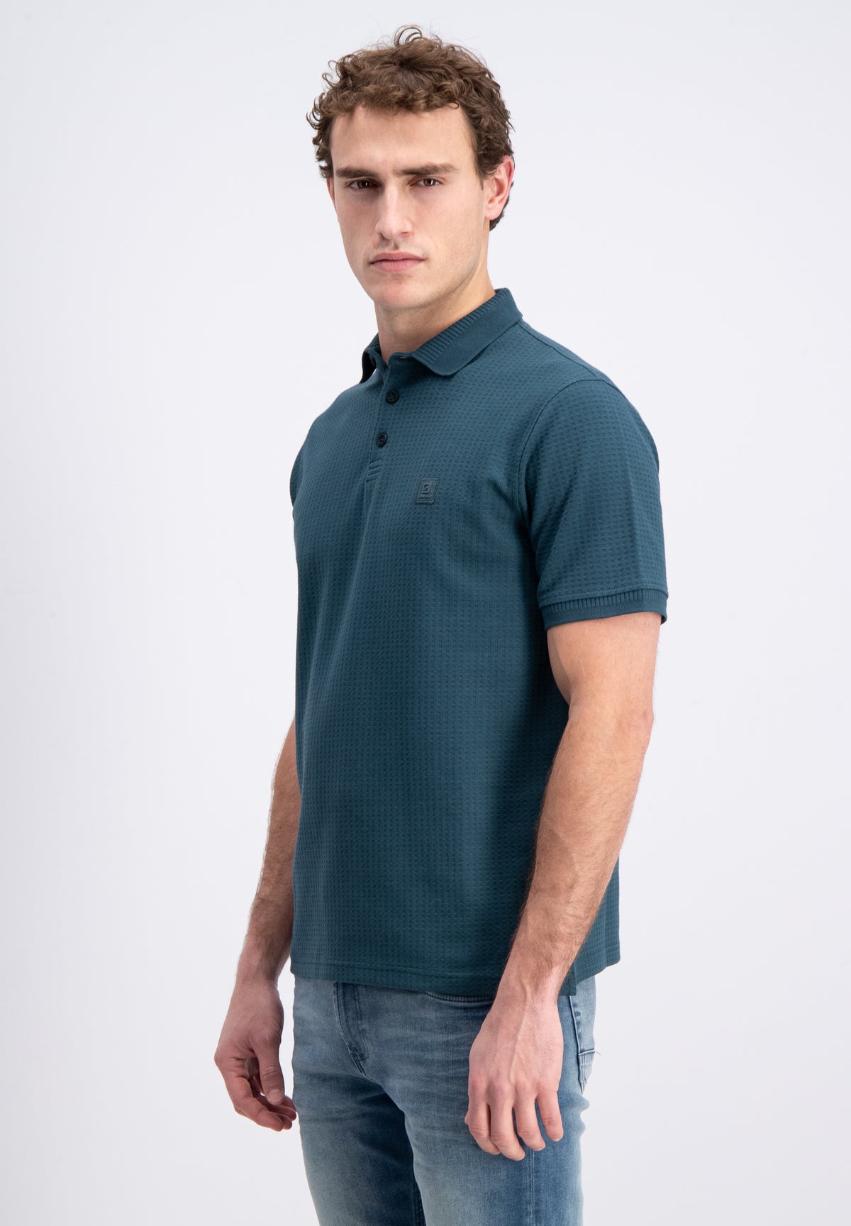 Oblak – Jacquard waffle structure polo