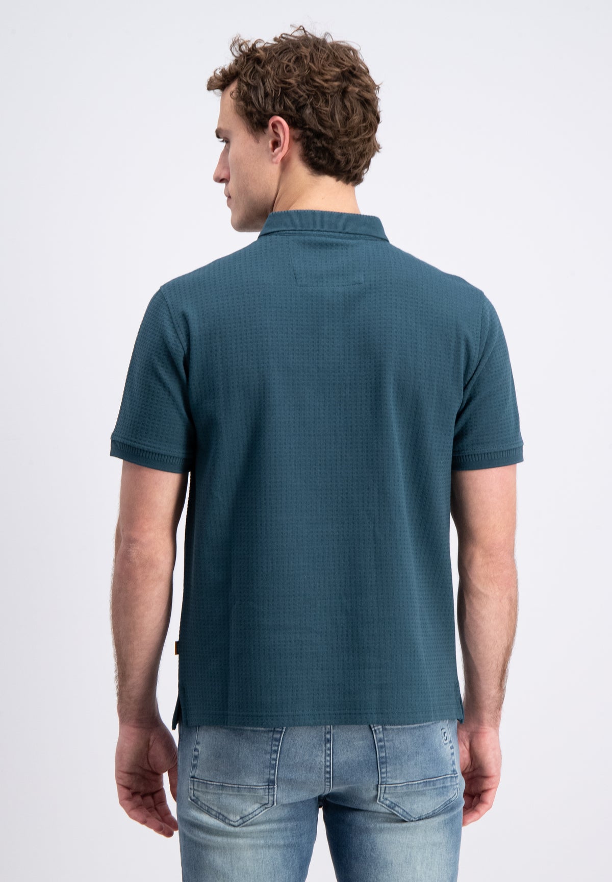 Oblak – Jacquard waffle structure polo