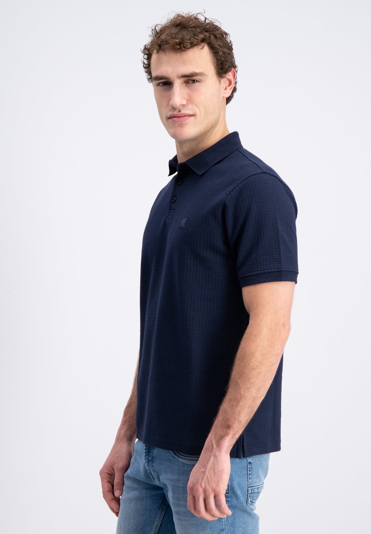 Oblak – Jacquard waffle structure polo