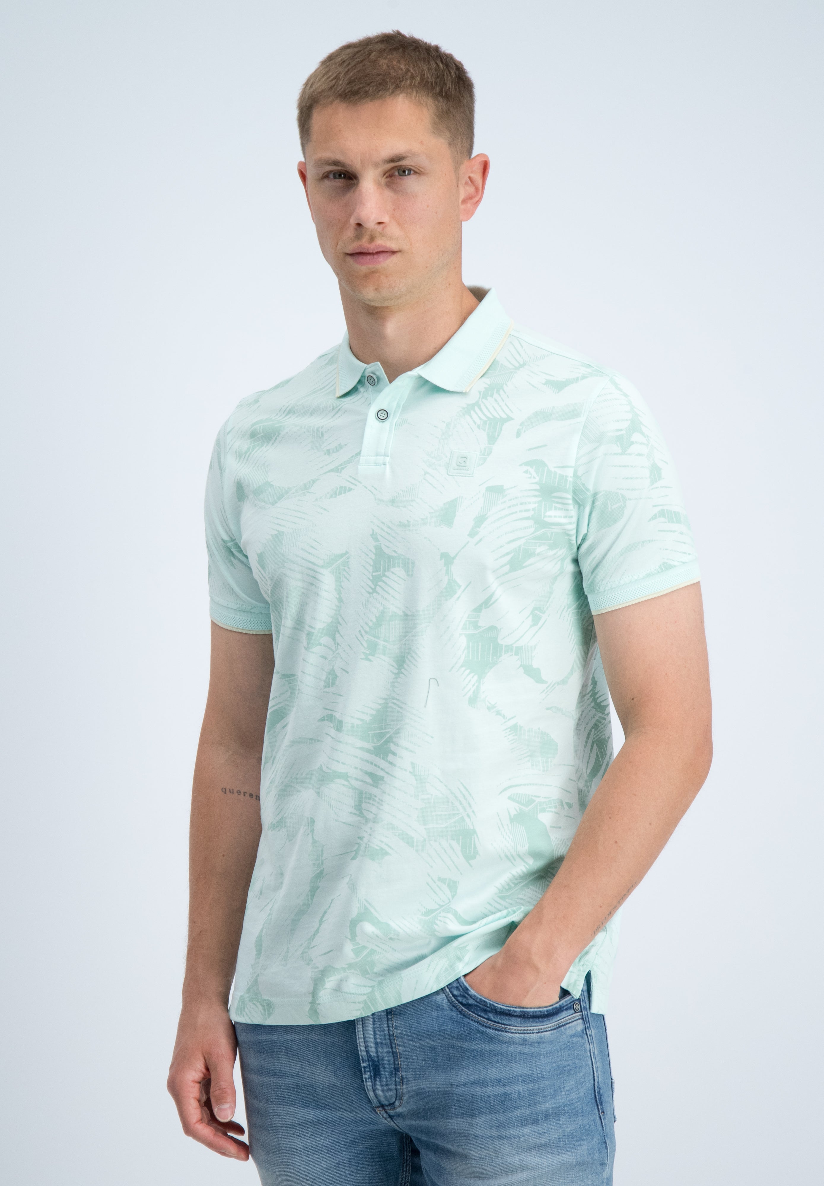 Regular fit polo all over print