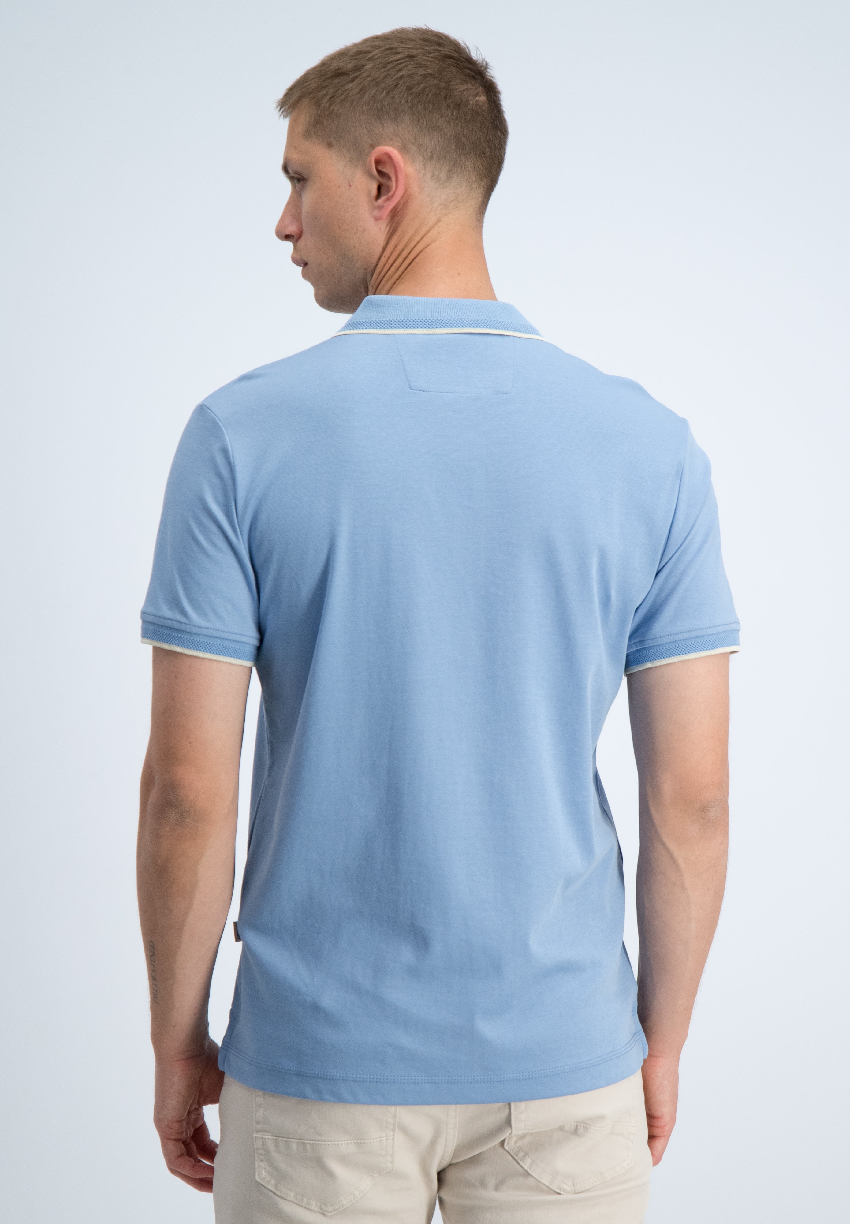 Regular fit polo comfort met rits